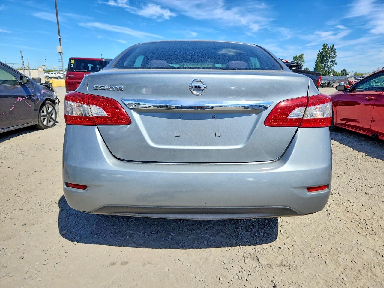 2014 Nissan Sentra Sv Silver vin: 3N1AB7AP9EL668153