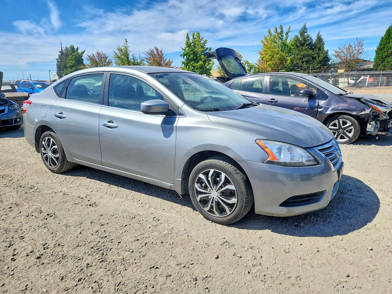 2014 Nissan Sentra Sv Silver vin: 3N1AB7AP9EL668153