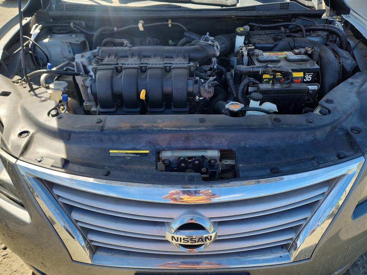 2014 Nissan Sentra Sv Silver vin: 3N1AB7AP9EL668153