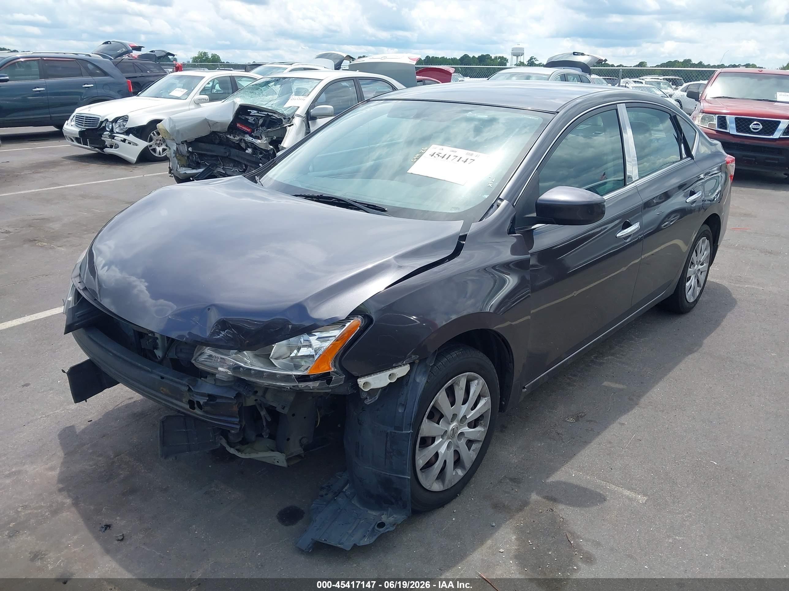 2014 Nissan Sentra Sv Gray vin: 3N1AB7AP9EL669545
