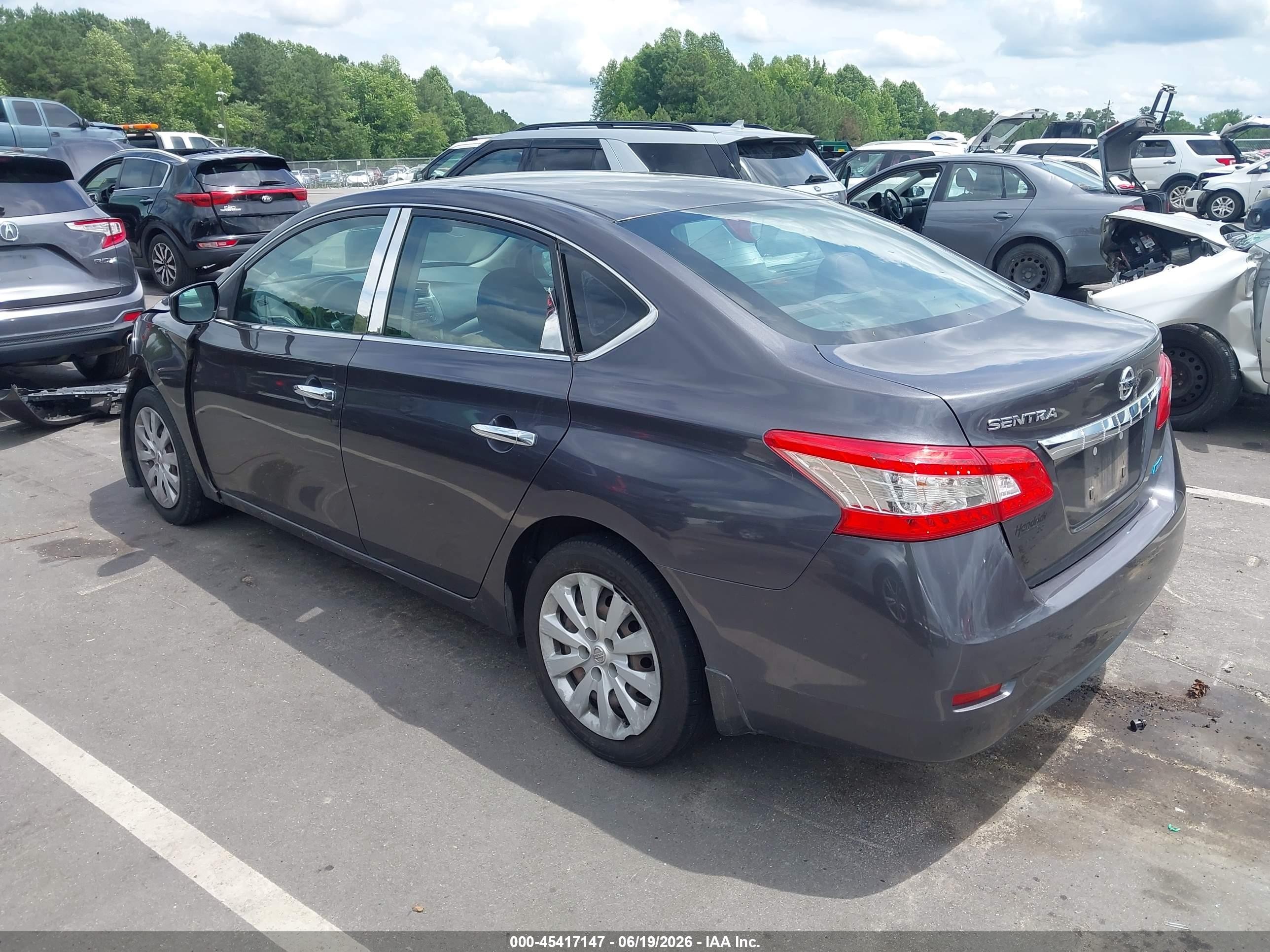 2014 Nissan Sentra Sv Gray vin: 3N1AB7AP9EL669545