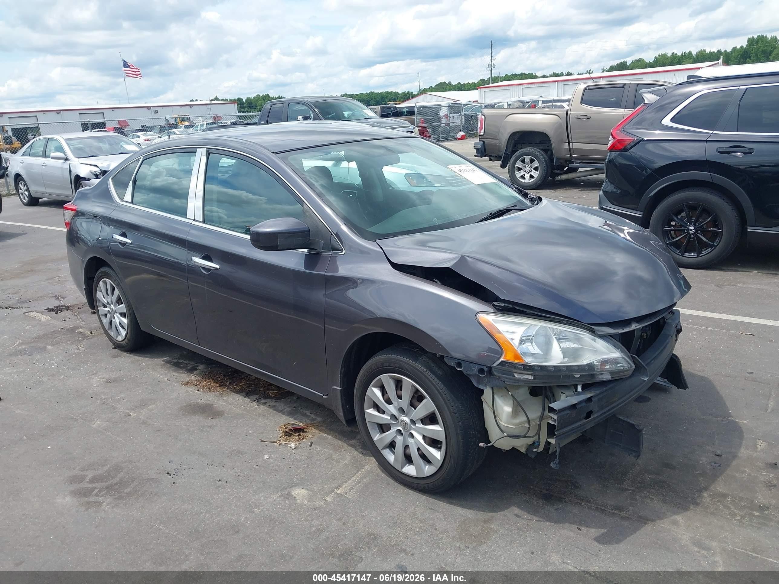 2014 Nissan Sentra Sv Gray vin: 3N1AB7AP9EL669545