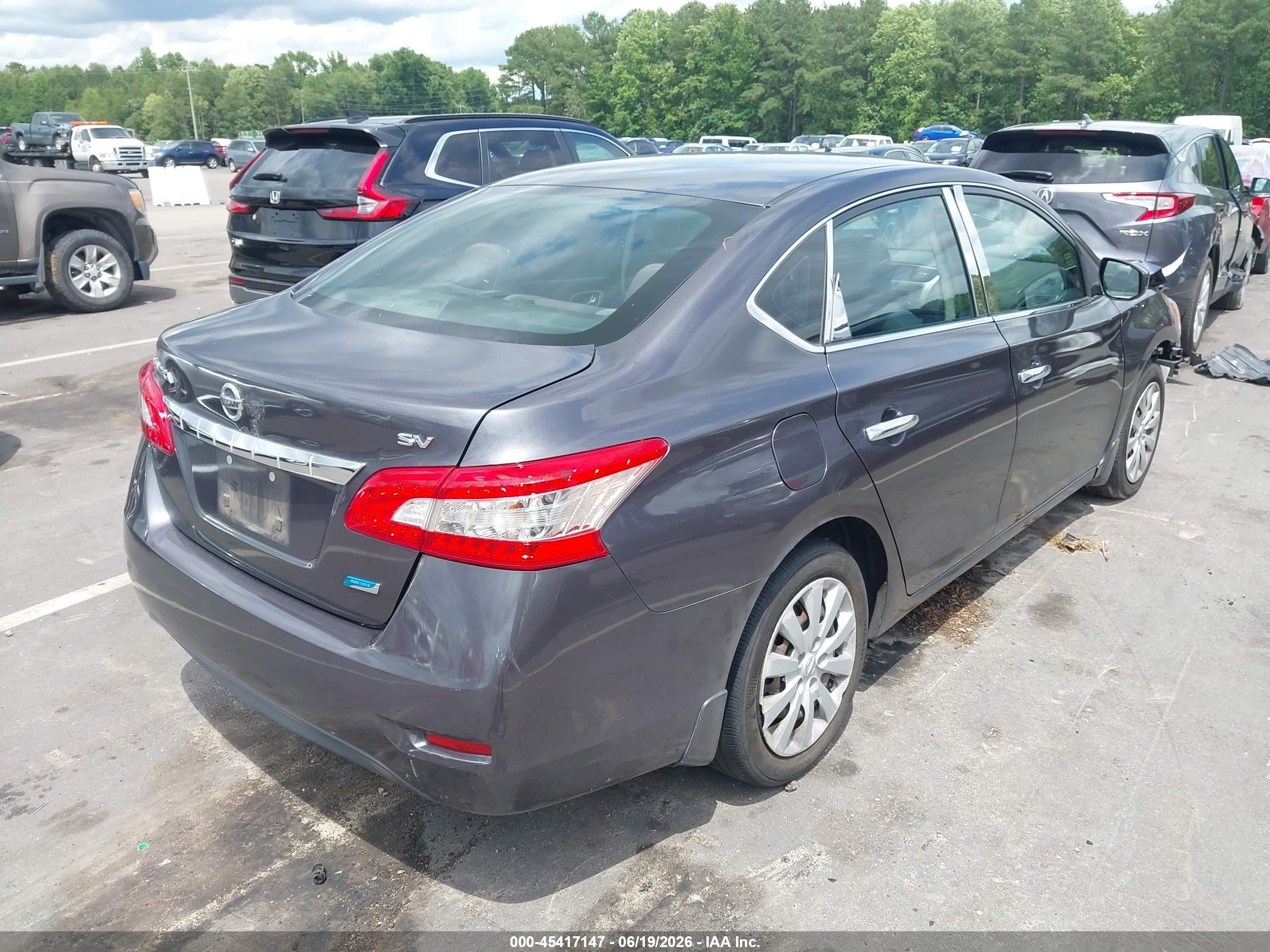 2014 Nissan Sentra Sv Gray vin: 3N1AB7AP9EL669545