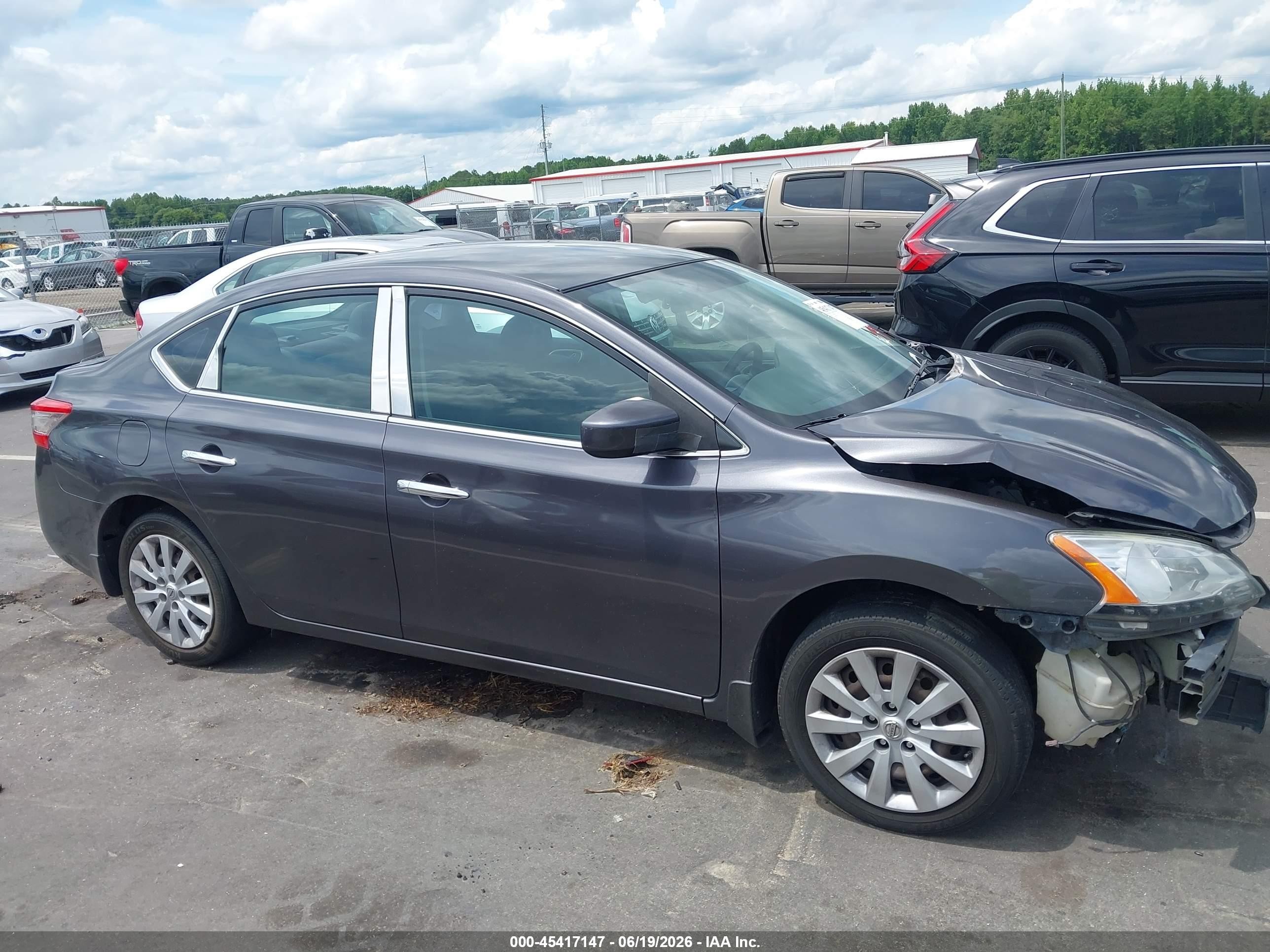 2014 Nissan Sentra Sv Gray vin: 3N1AB7AP9EL669545