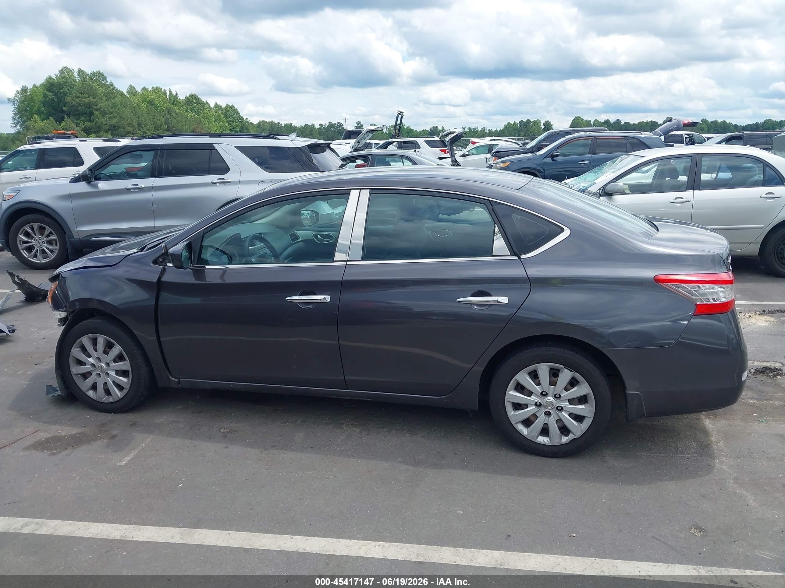 2014 Nissan Sentra Sv Gray vin: 3N1AB7AP9EL669545
