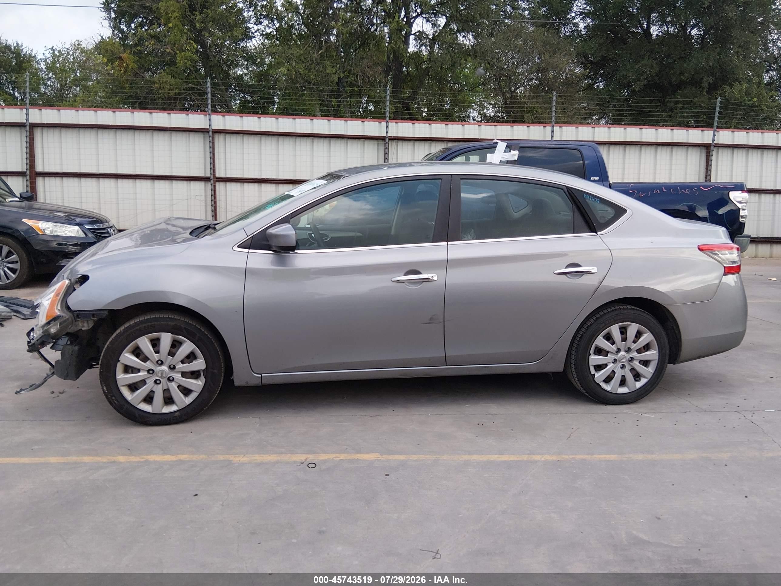 2014 Nissan Sentra S Silver vin: 3N1AB7AP9EL682196
