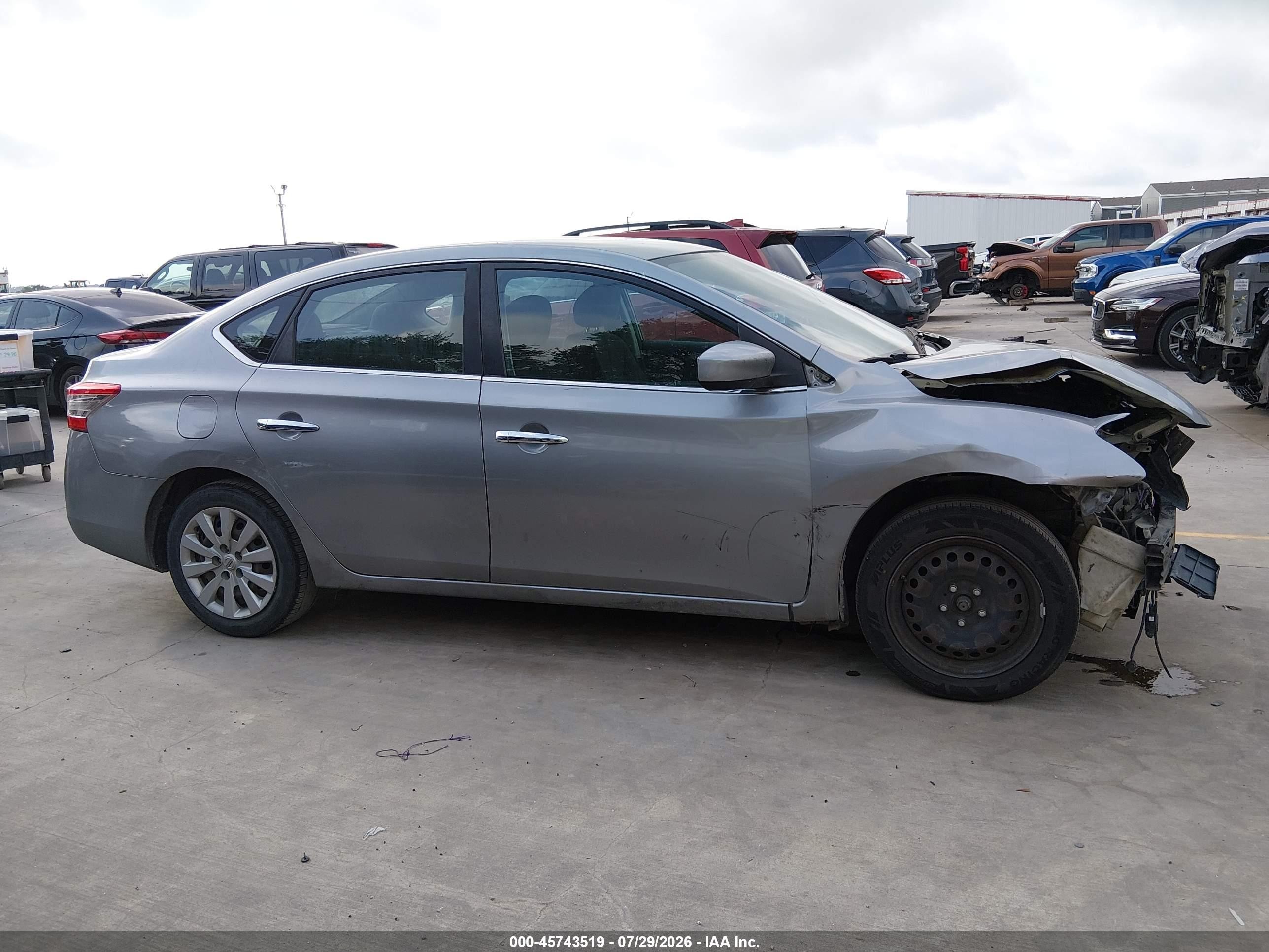2014 Nissan Sentra S Silver vin: 3N1AB7AP9EL682196