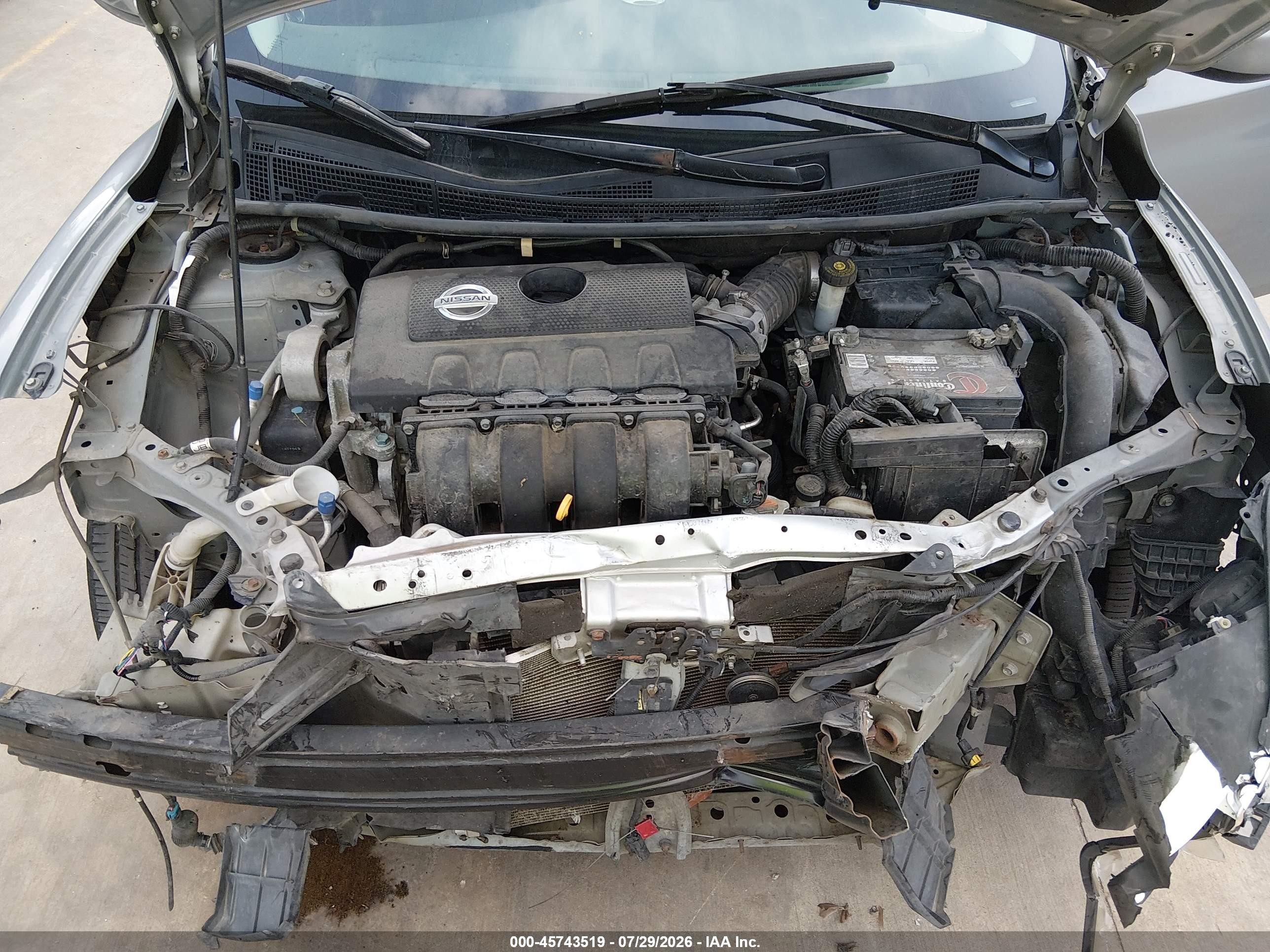 2014 Nissan Sentra S Silver vin: 3N1AB7AP9EL682196