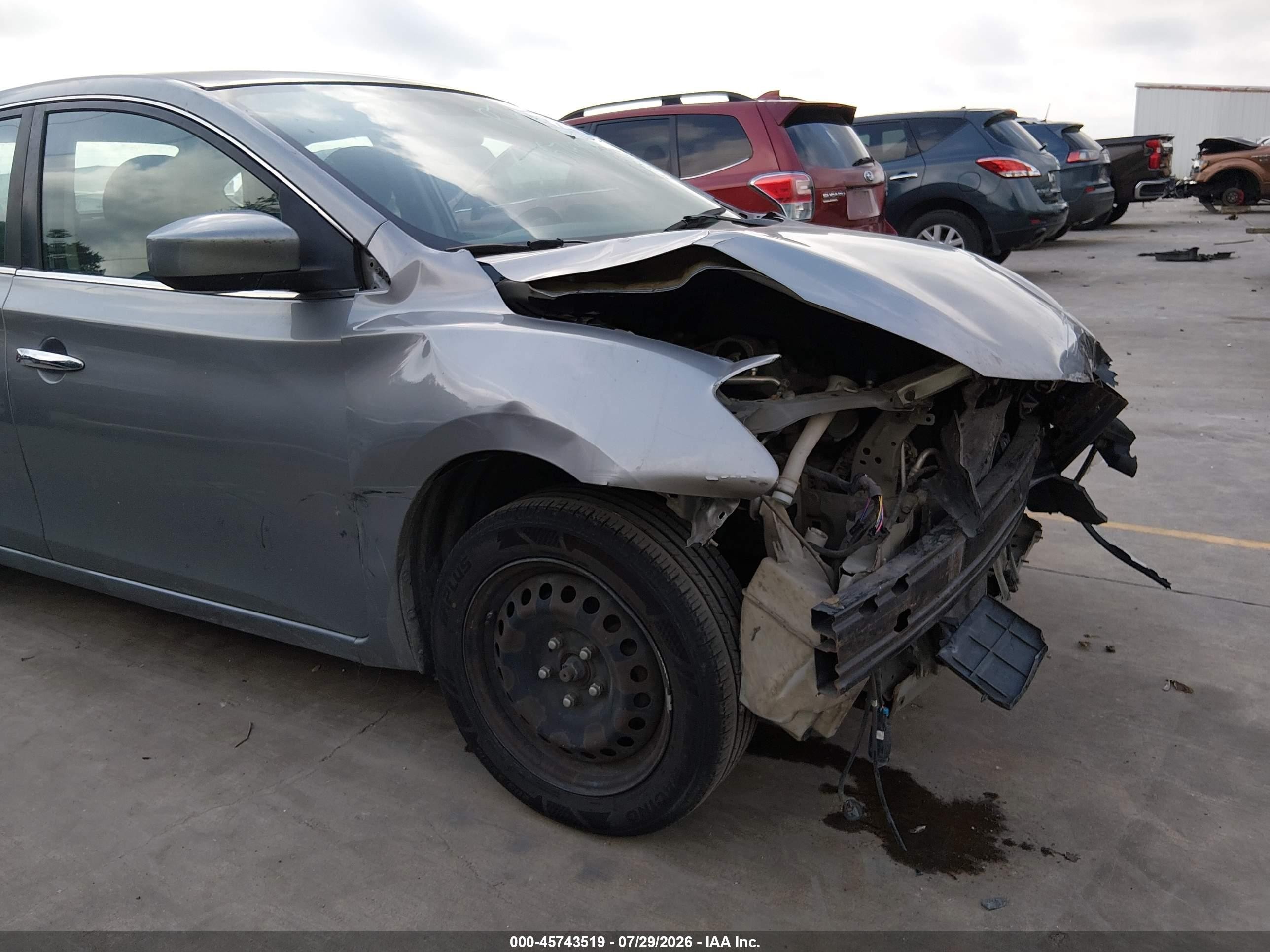 2014 Nissan Sentra S Silver vin: 3N1AB7AP9EL682196
