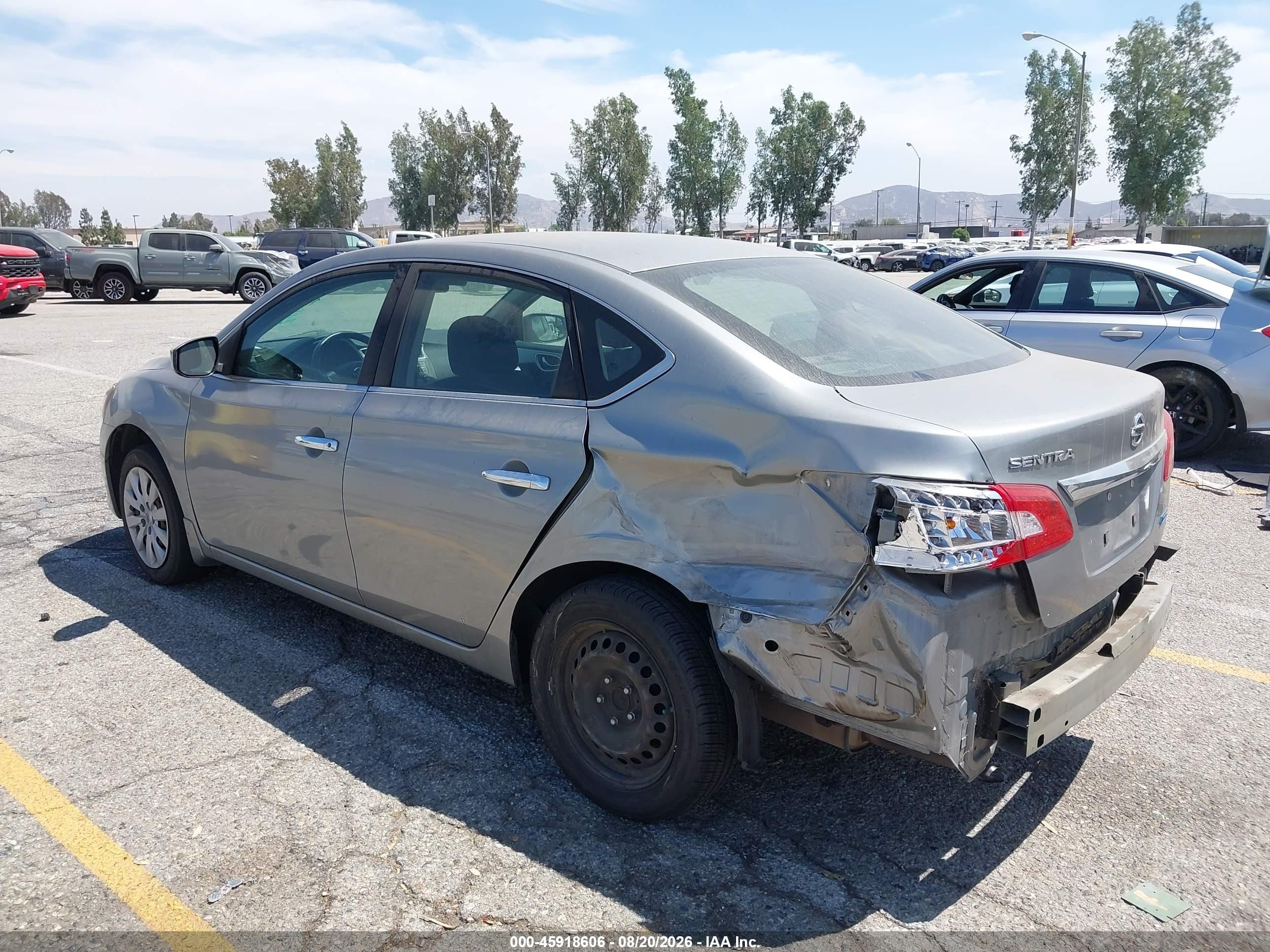 2014 Nissan Sentra S Silver vin: 3N1AB7AP9EL682893