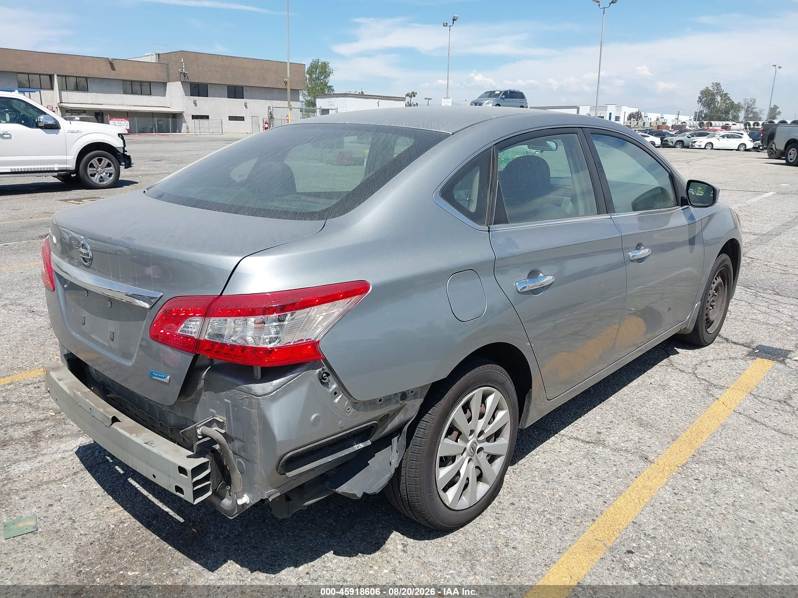 2014 Nissan Sentra S Silver vin: 3N1AB7AP9EL682893