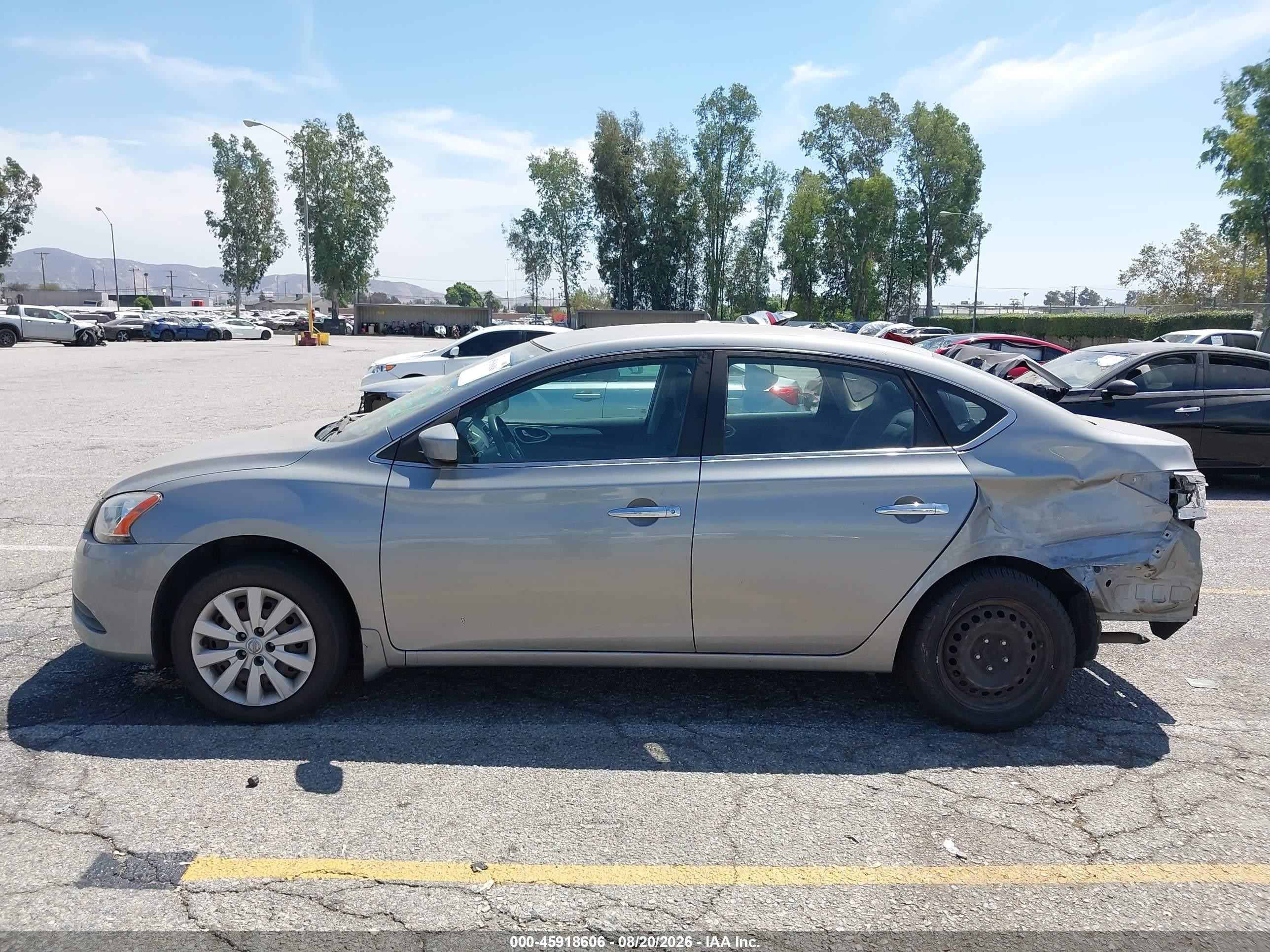 2014 Nissan Sentra S Silver vin: 3N1AB7AP9EL682893
