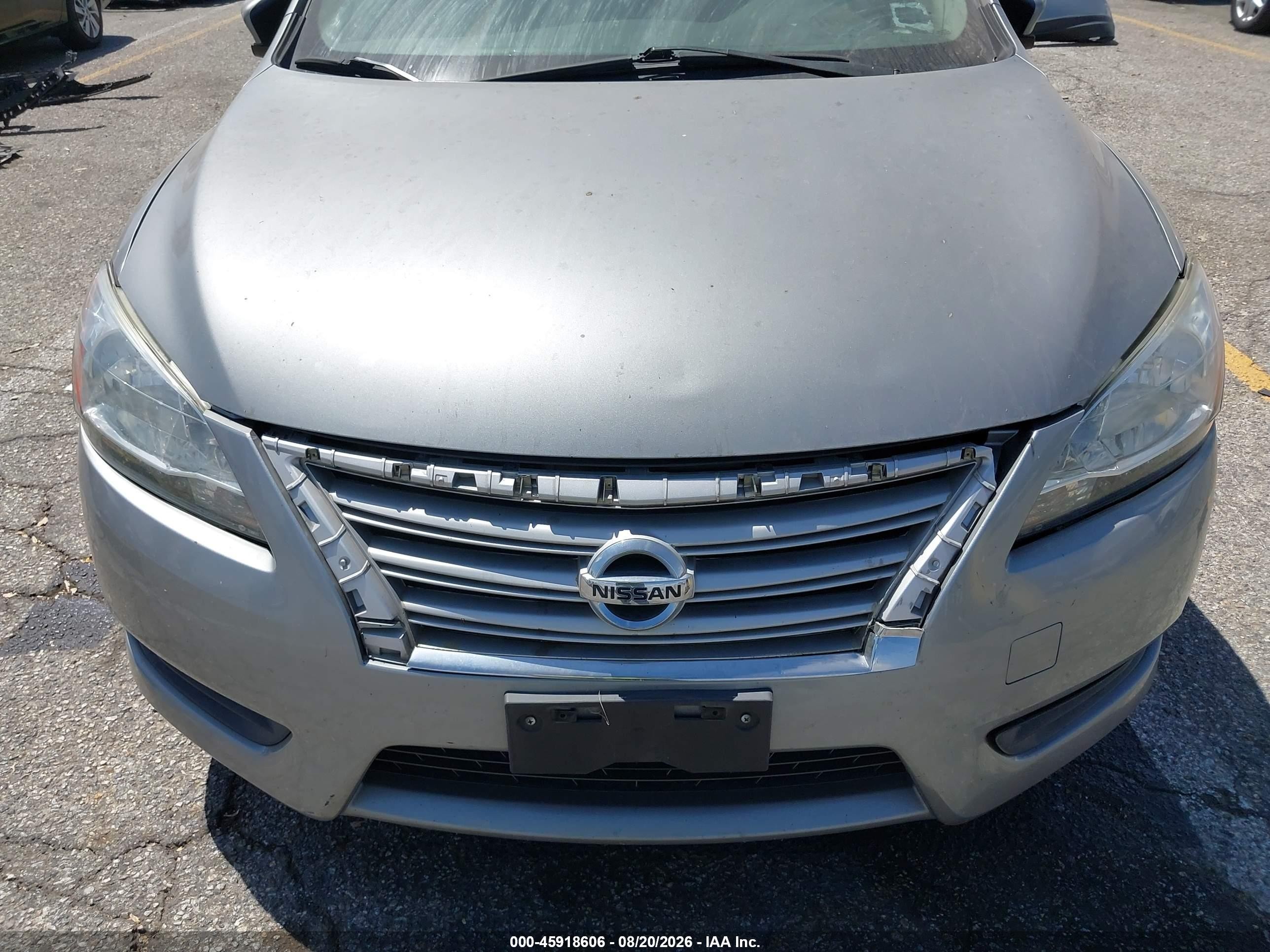 2014 Nissan Sentra S Silver vin: 3N1AB7AP9EL682893