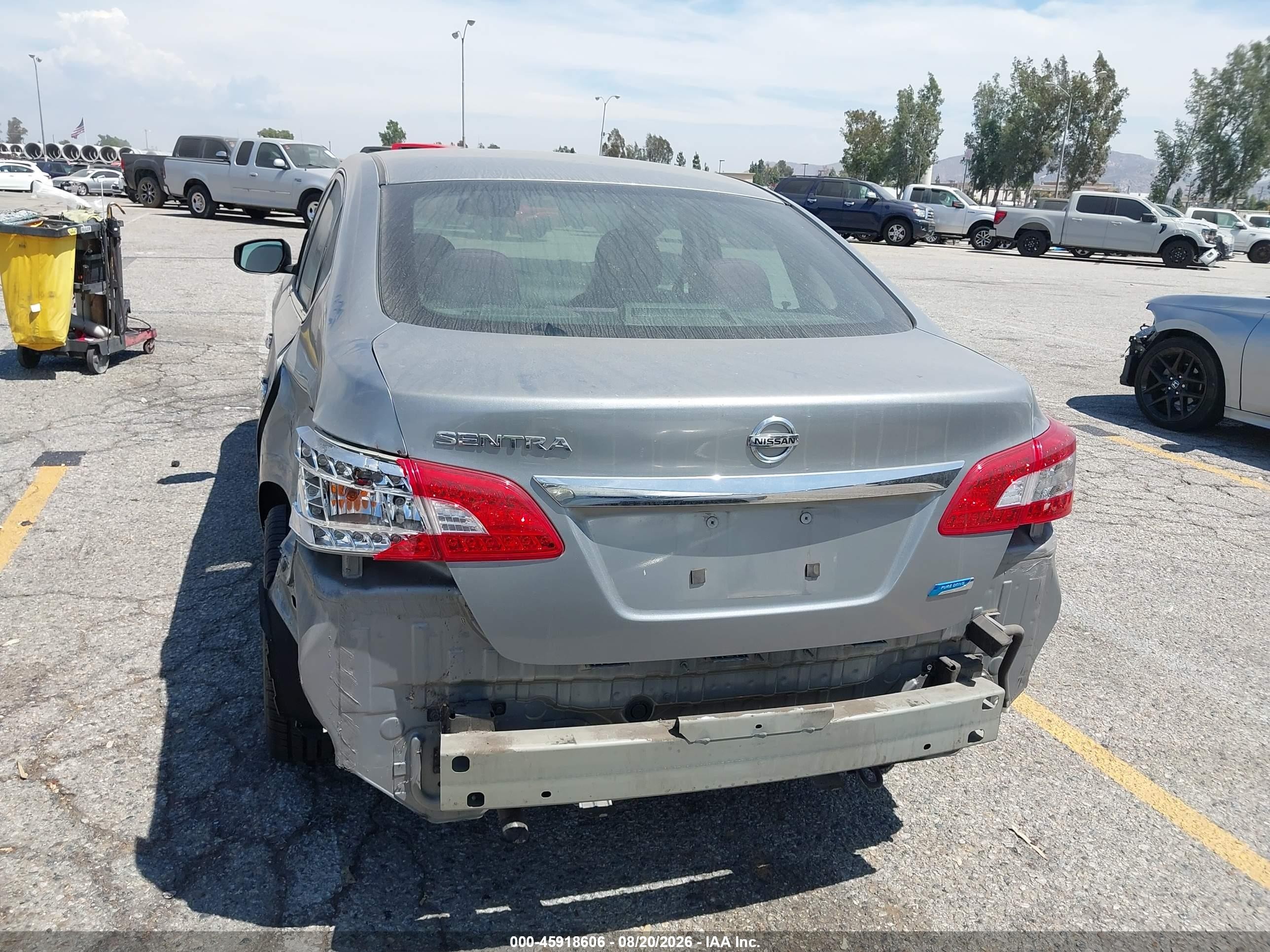 2014 Nissan Sentra S Silver vin: 3N1AB7AP9EL682893