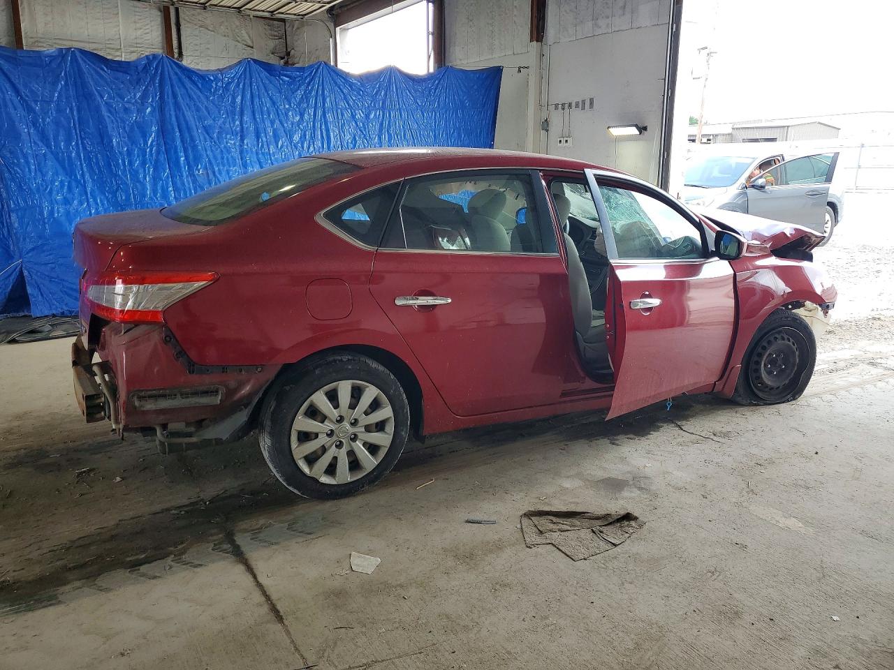 2014 Nissan Sentra S Red vin: 3N1AB7AP9EL685289