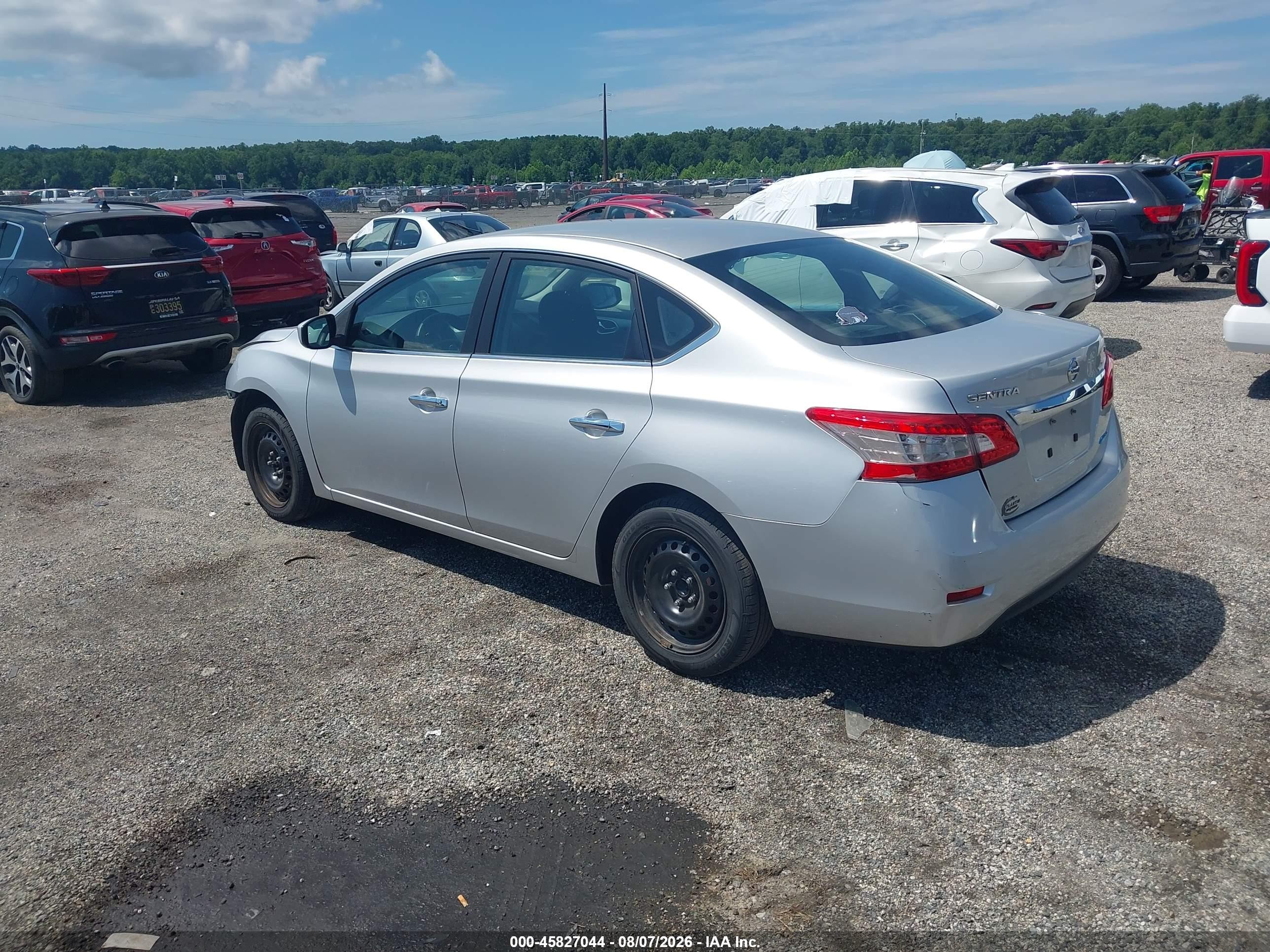 2014 Nissan Sentra Fe+ S/fe+ Sv/s/sl/sr/sv Серебряный vin: 3N1AB7AP9EL687124
