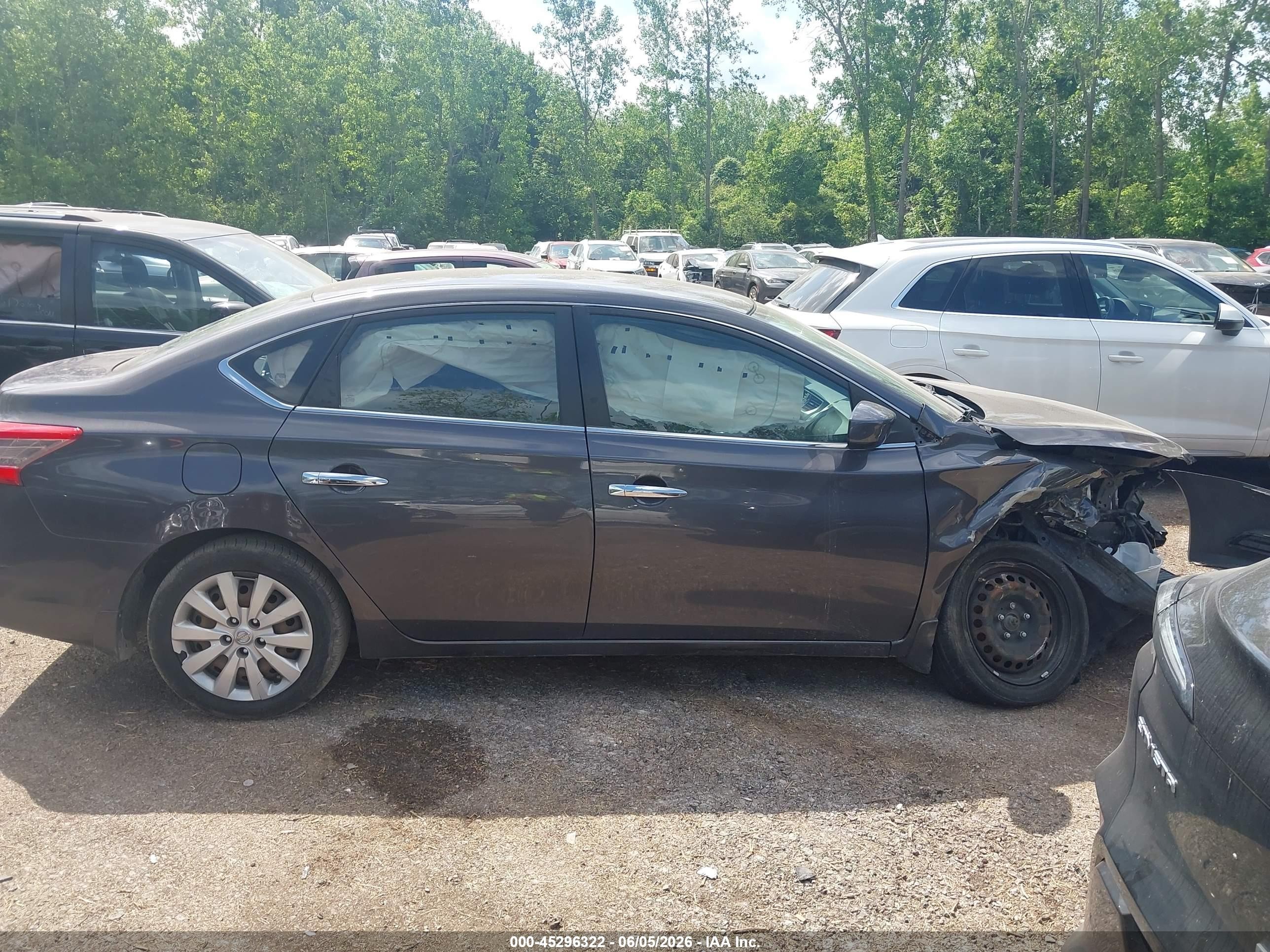 2014 Nissan Sentra S Серый vin: 3N1AB7AP9EL695952
