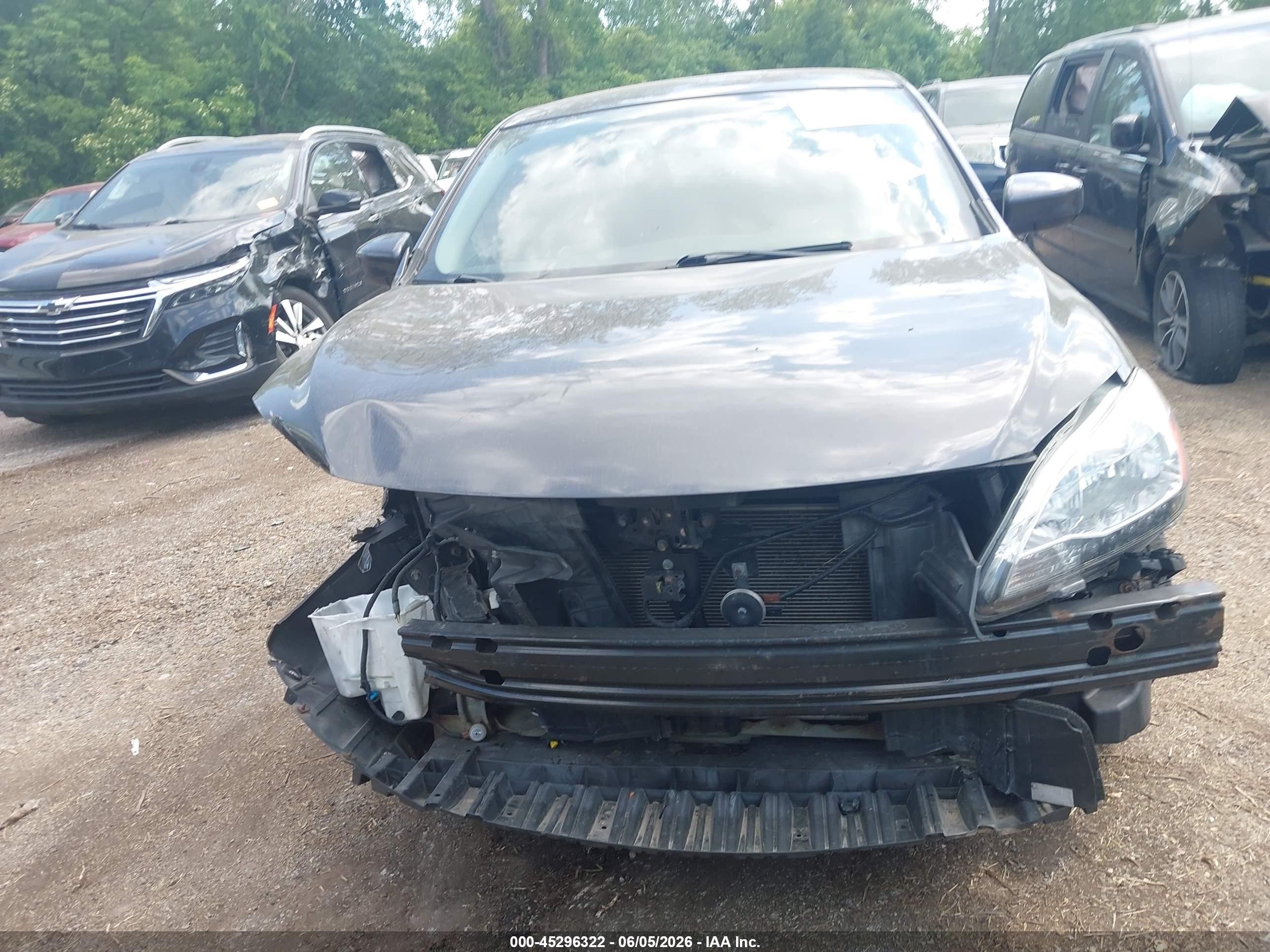 2014 Nissan Sentra S Серый vin: 3N1AB7AP9EL695952