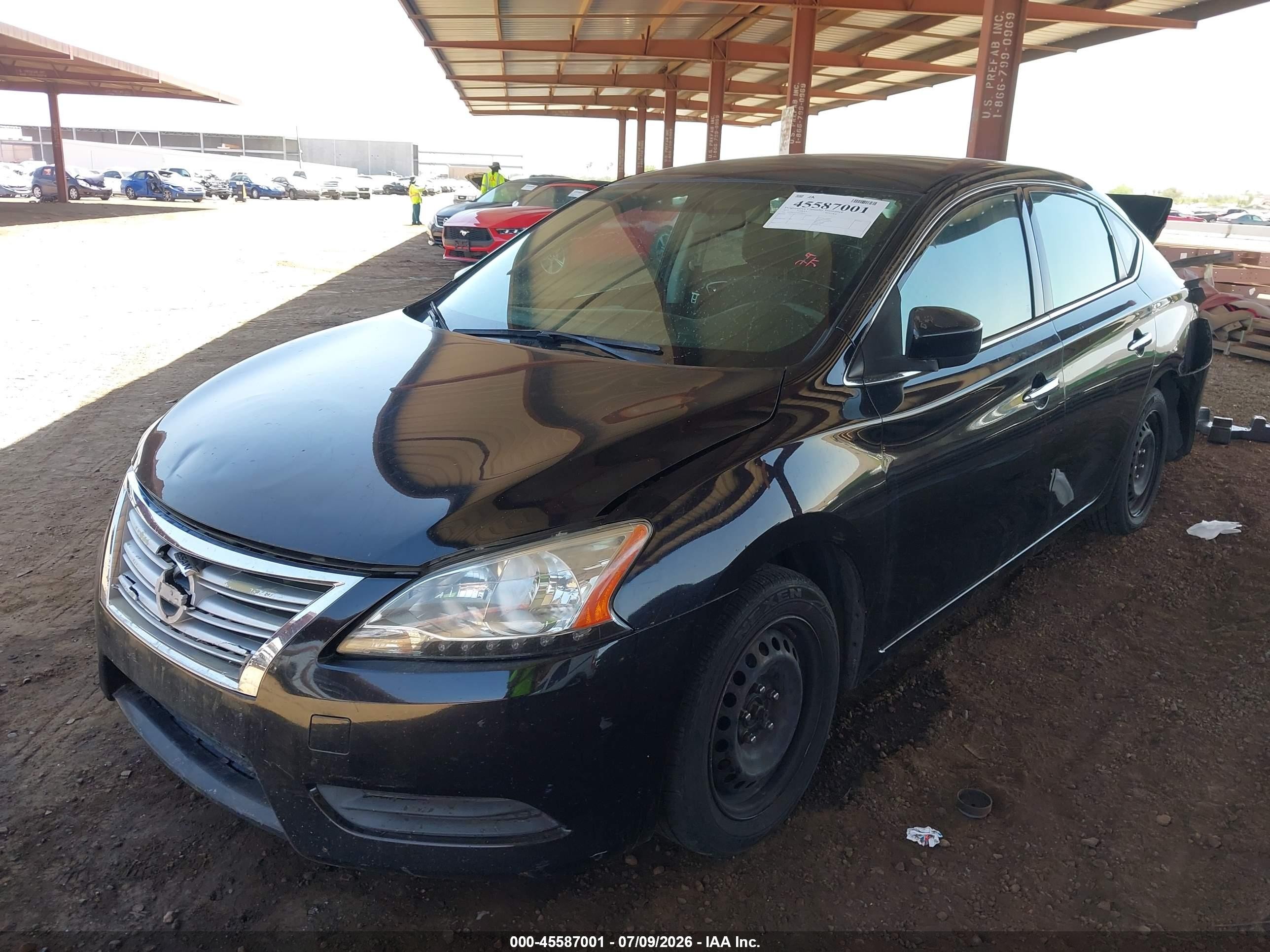 2014 Nissan Sentra Sv Black vin: 3N1AB7AP9EL696227