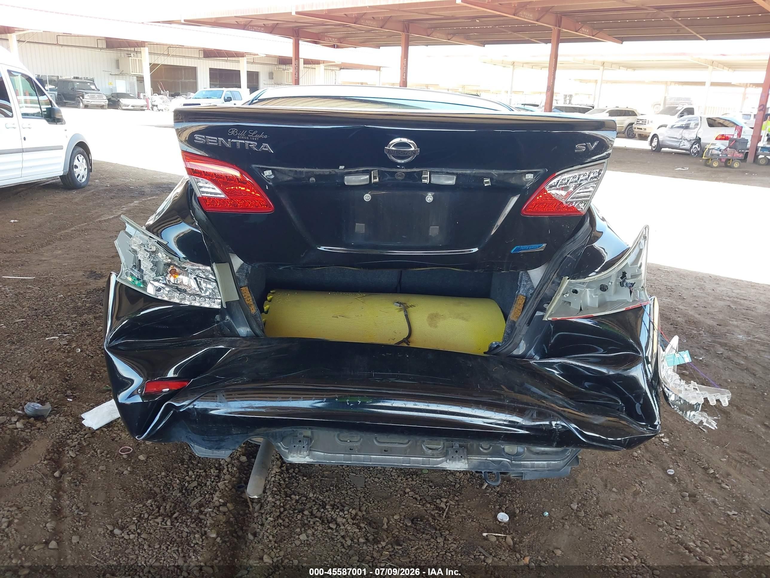 2014 Nissan Sentra Sv Black vin: 3N1AB7AP9EL696227