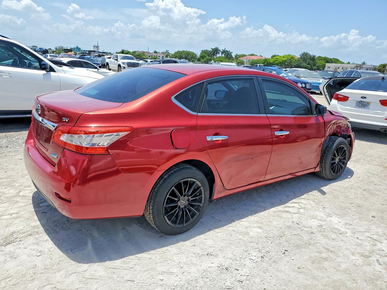 2014 Nissan Sentra Sv Red vin: 3N1AB7AP9EL698124