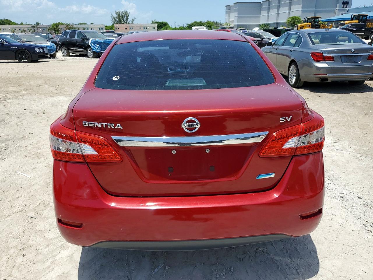 2014 Nissan Sentra Sv Red vin: 3N1AB7AP9EL698124