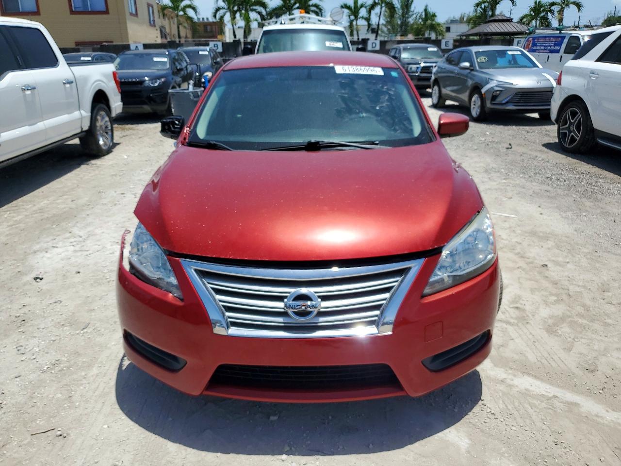 2014 Nissan Sentra Sv Red vin: 3N1AB7AP9EL698124