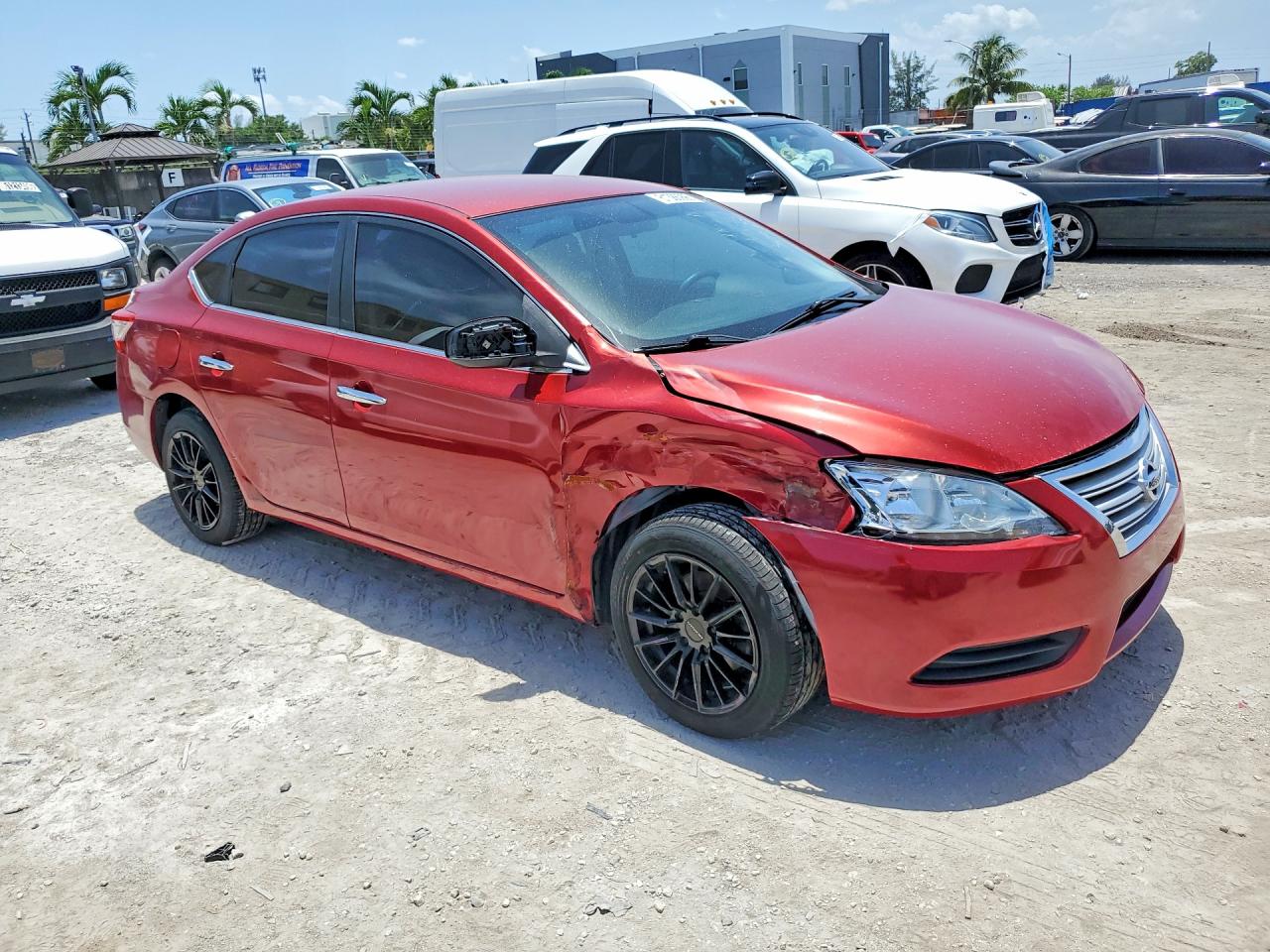 2014 Nissan Sentra Sv Red vin: 3N1AB7AP9EL698124