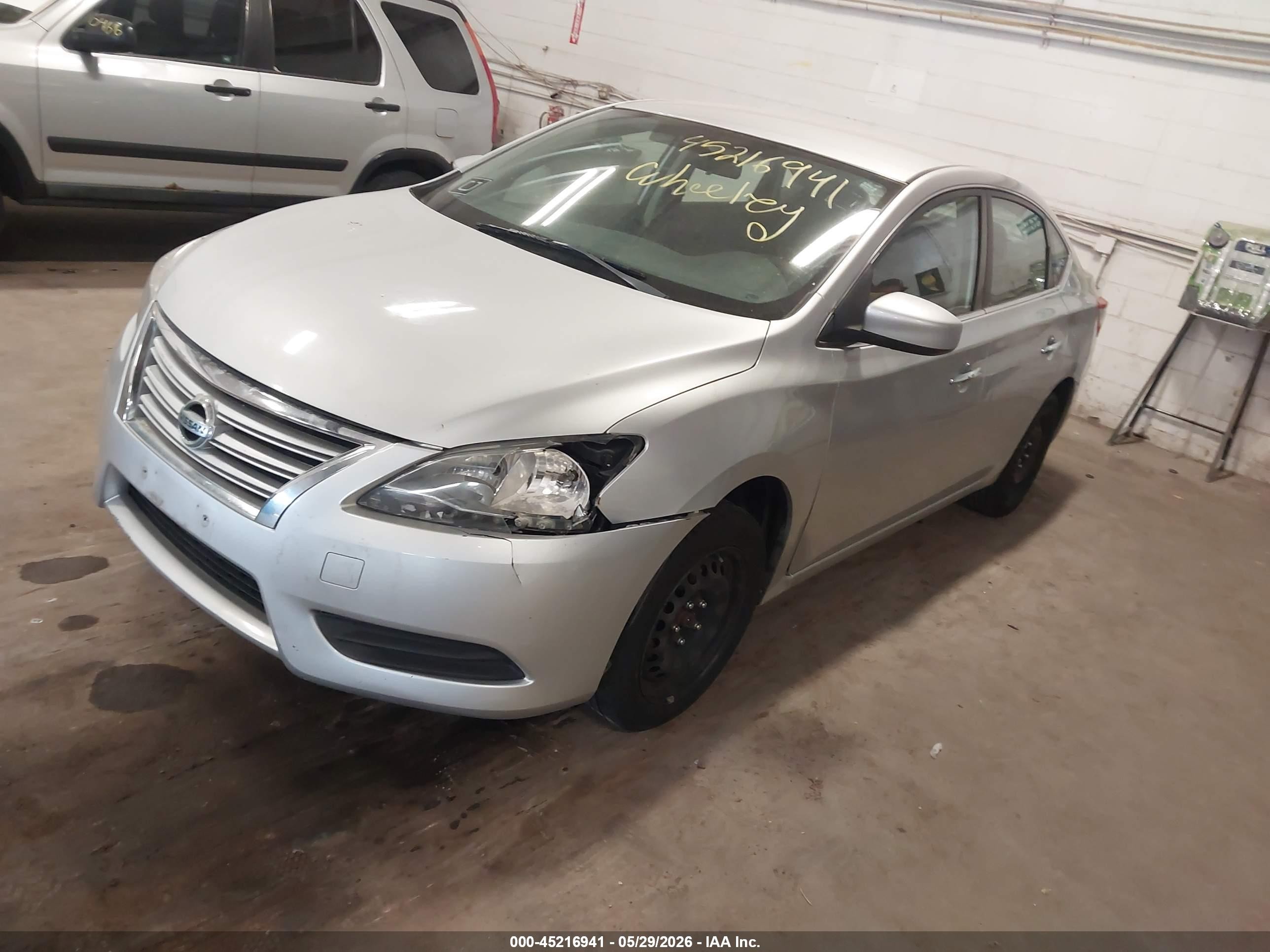 2014 Nissan Sentra S Silver vin: 3N1AB7AP9EY204282