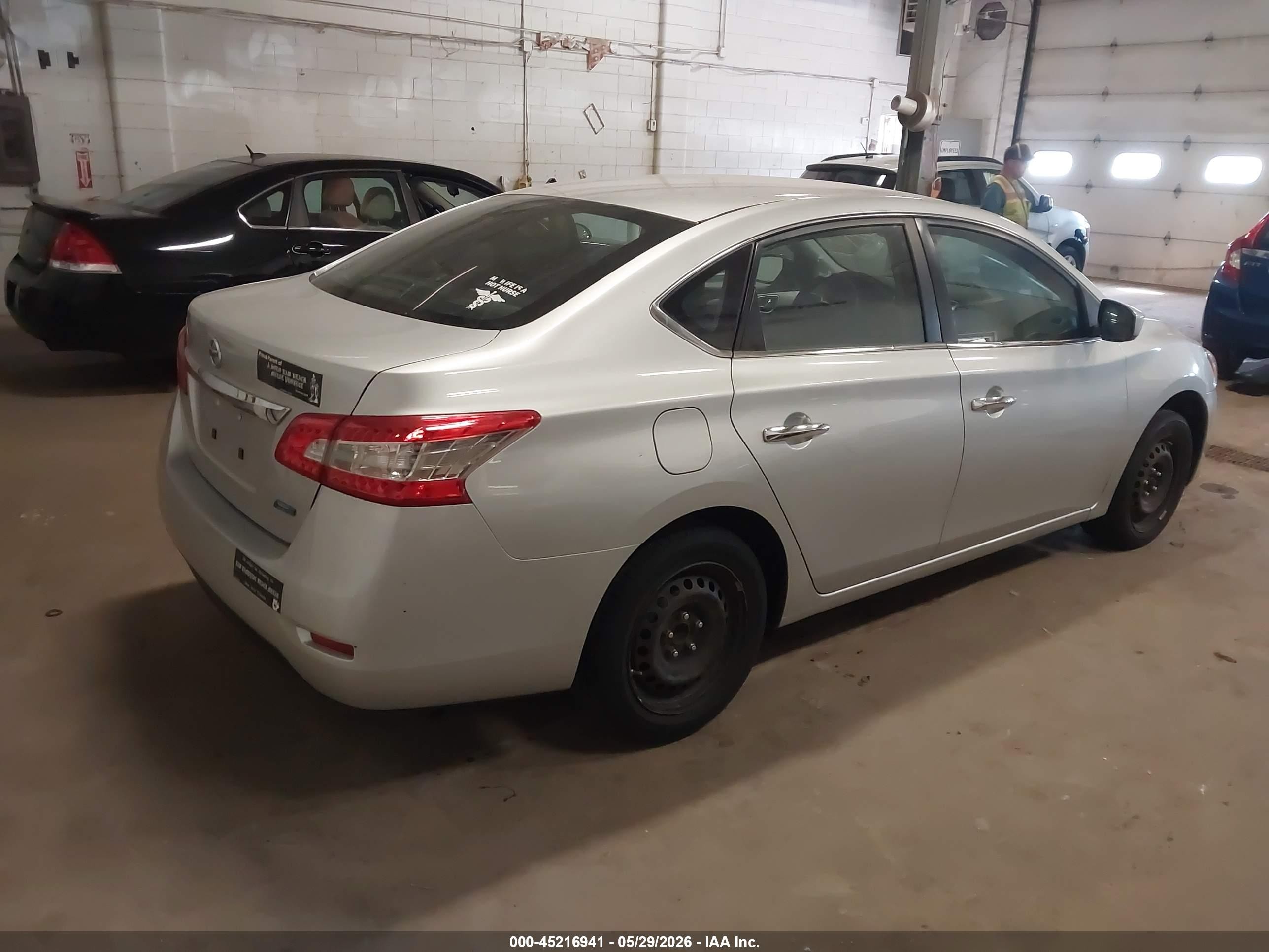2014 Nissan Sentra S Silver vin: 3N1AB7AP9EY204282