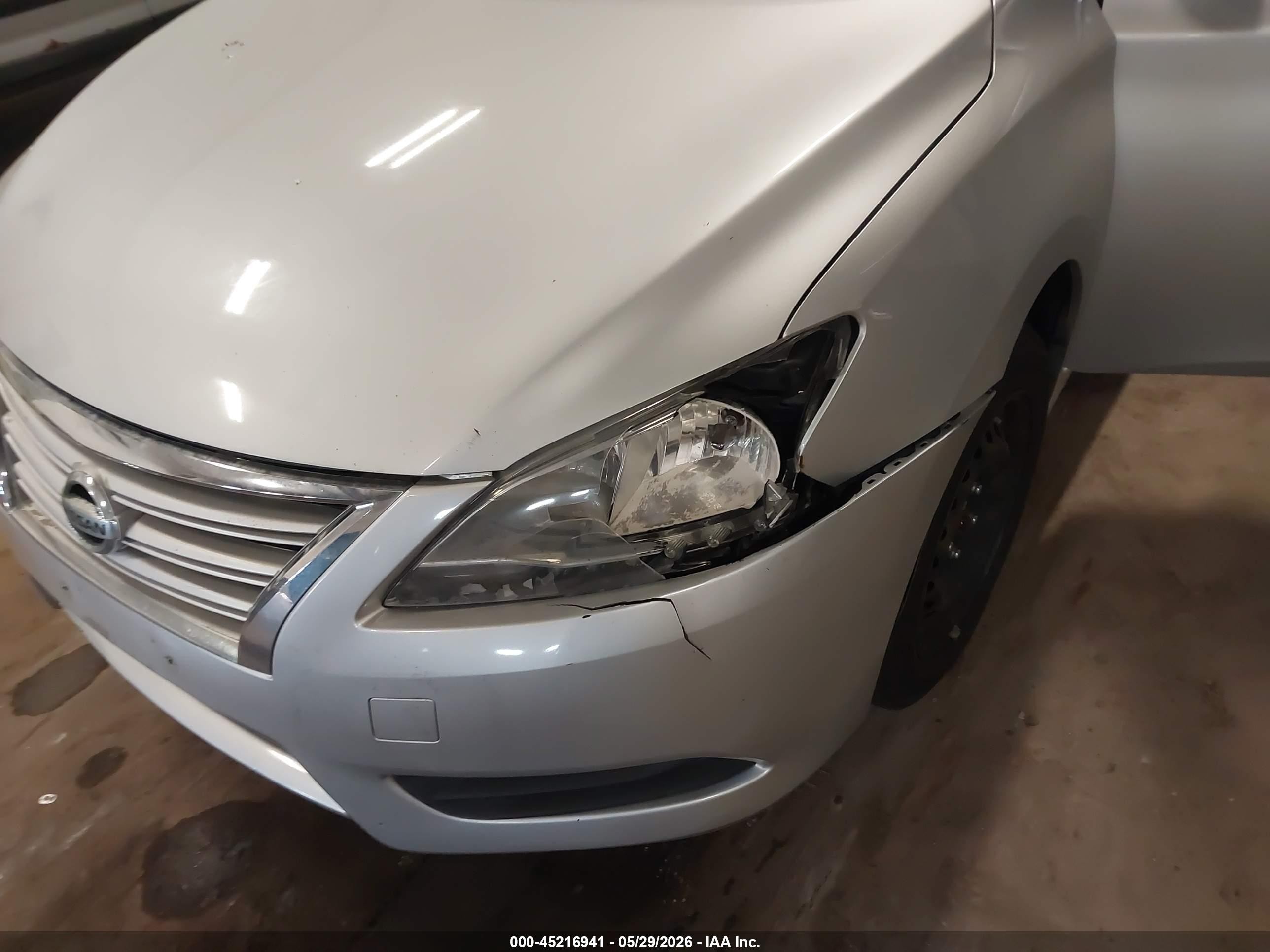 2014 Nissan Sentra S Silver vin: 3N1AB7AP9EY204282