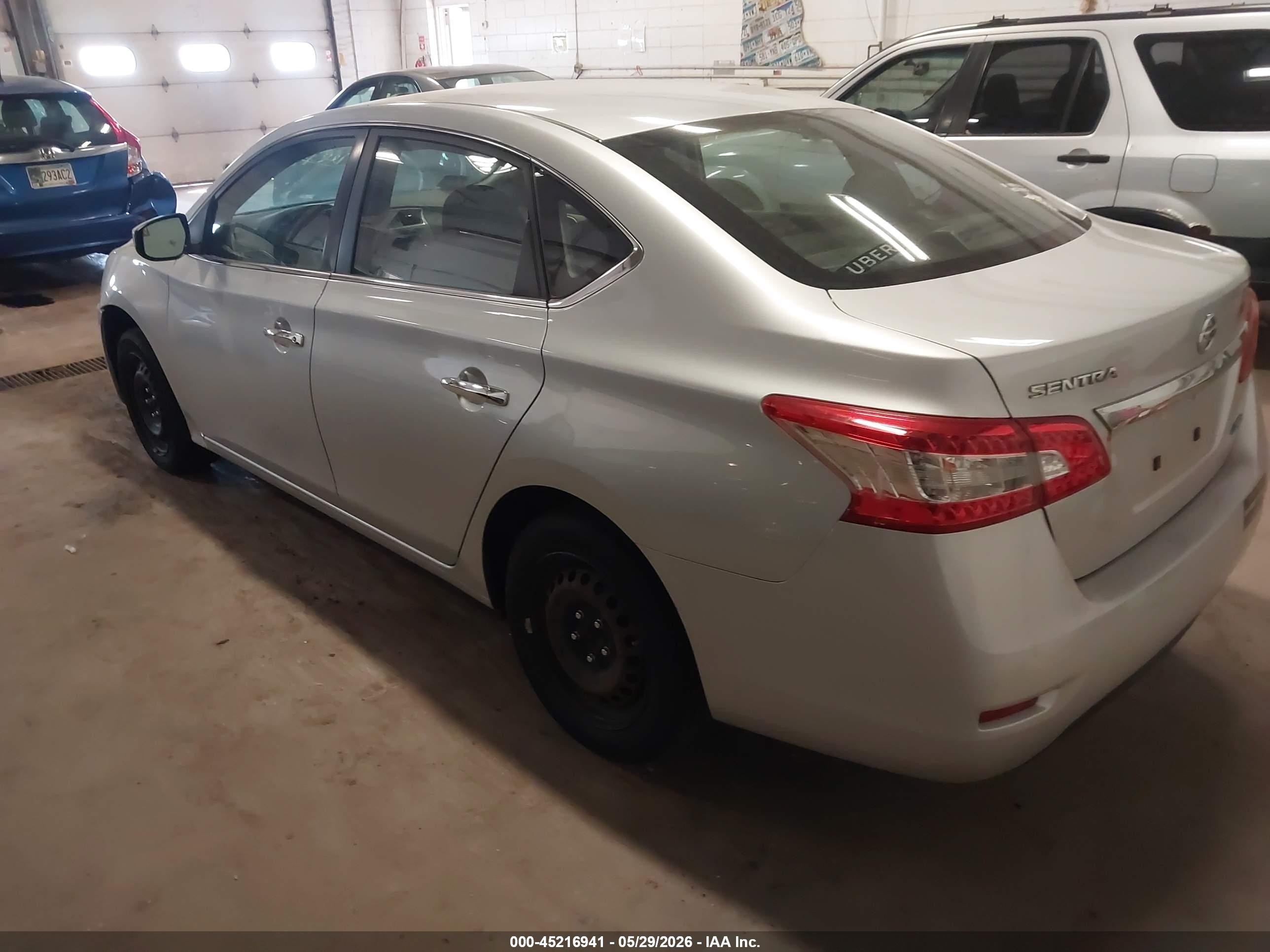 2014 Nissan Sentra S Silver vin: 3N1AB7AP9EY204282