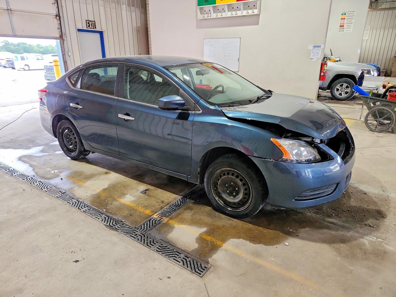 2014 Nissan Sentra S Blue vin: 3N1AB7AP9EY209773