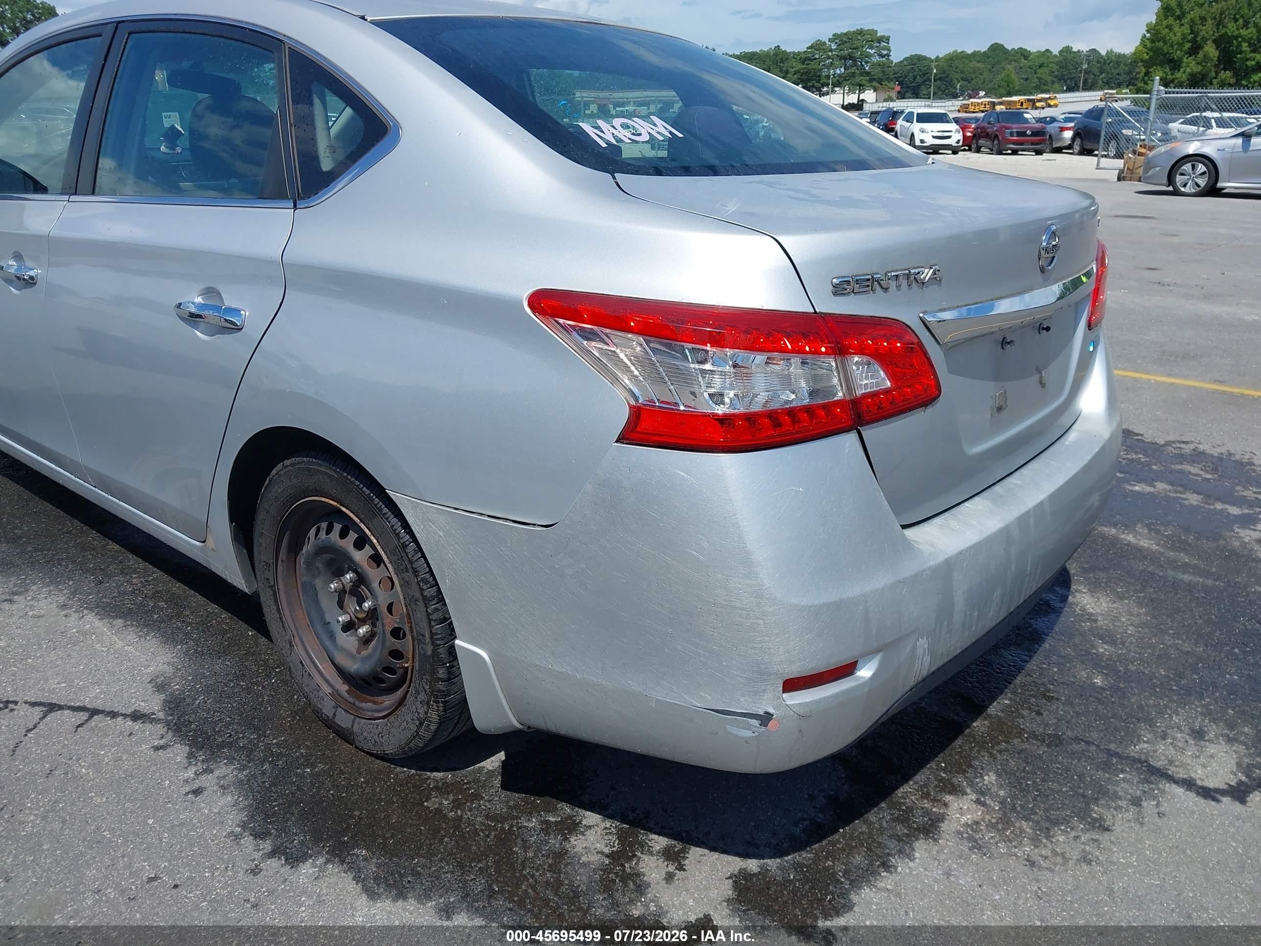 2014 Nissan Sentra Fe+ S/fe+ Sv/s/sl/sr/sv Gray vin: 3N1AB7AP9EY209787