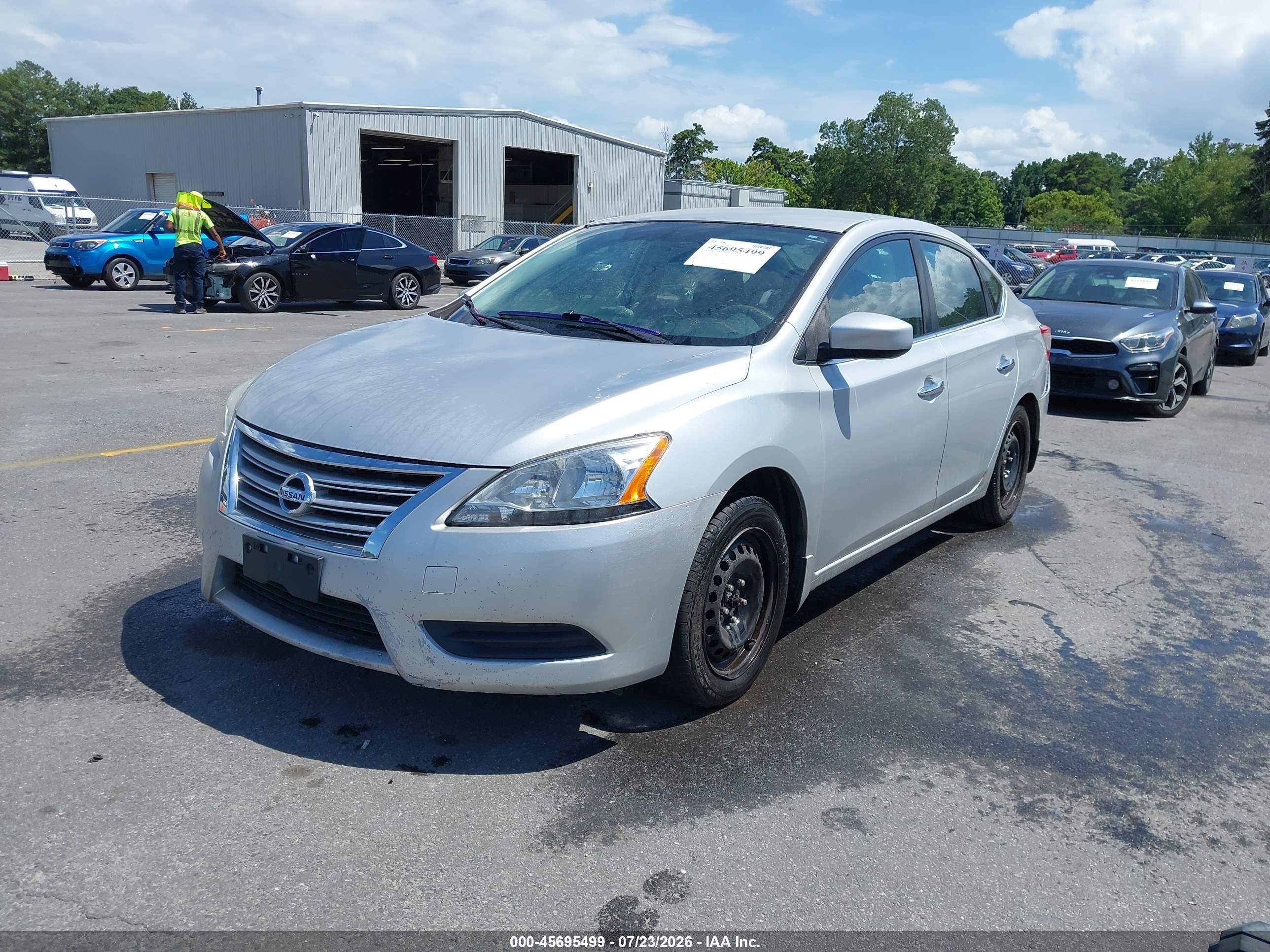 2014 Nissan Sentra Fe+ S/fe+ Sv/s/sl/sr/sv Gray vin: 3N1AB7AP9EY209787