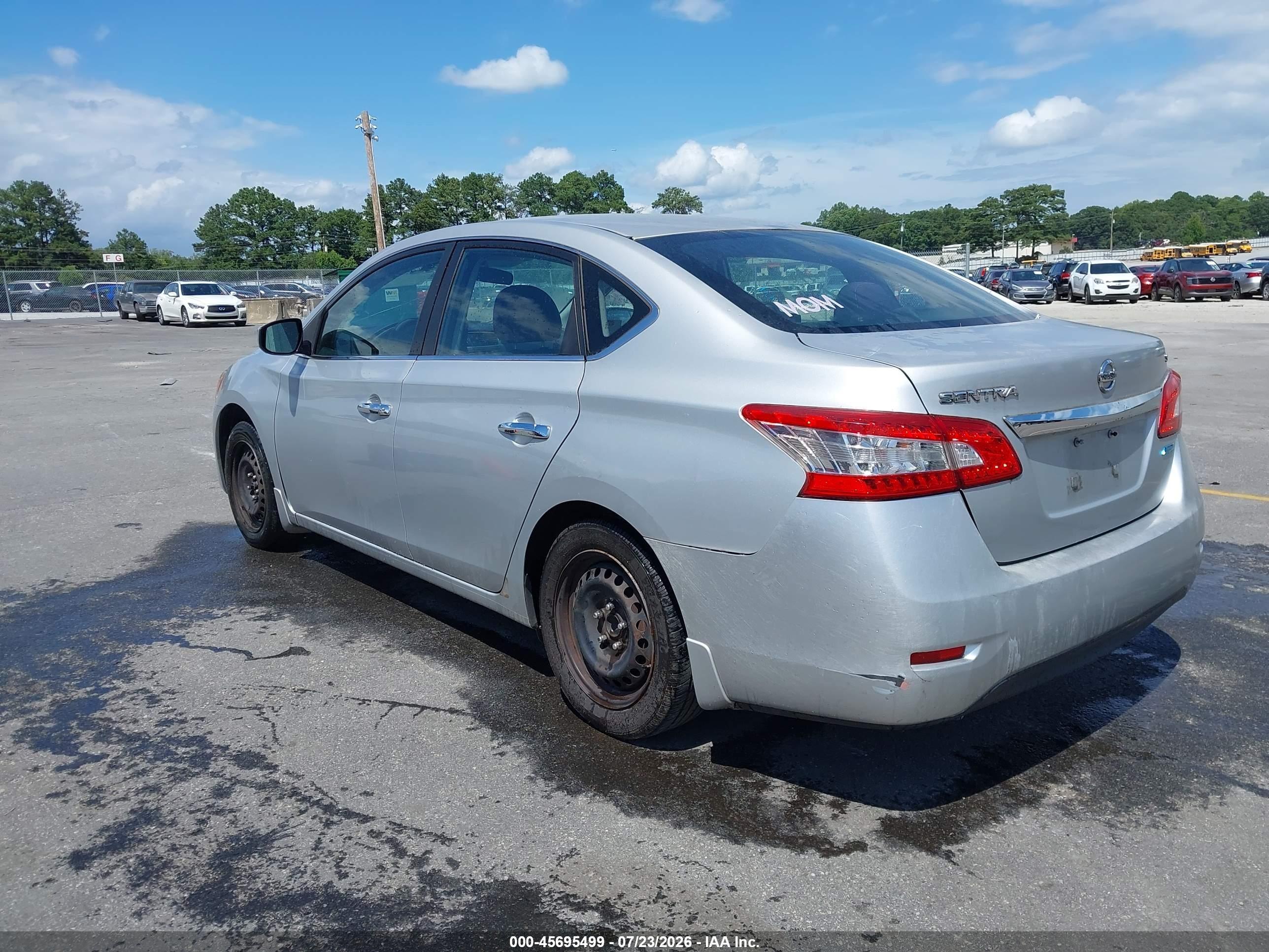 2014 Nissan Sentra Fe+ S/fe+ Sv/s/sl/sr/sv Gray vin: 3N1AB7AP9EY209787