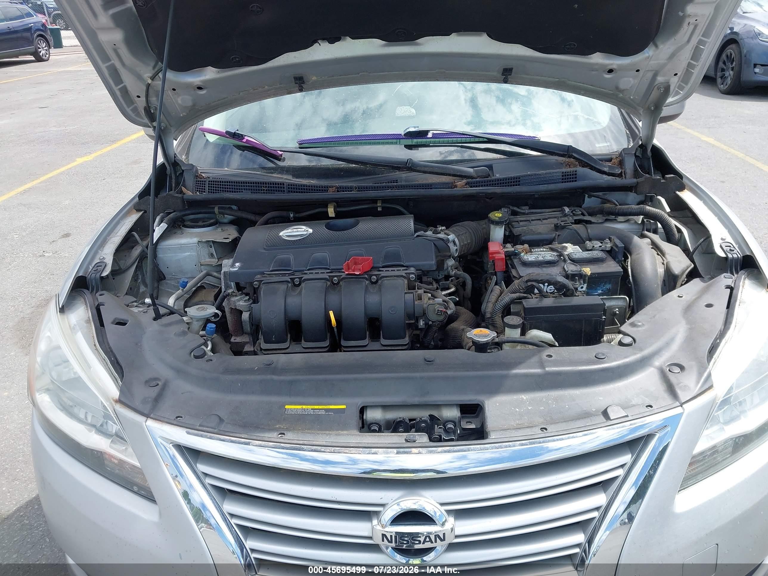 2014 Nissan Sentra Fe+ S/fe+ Sv/s/sl/sr/sv Gray vin: 3N1AB7AP9EY209787