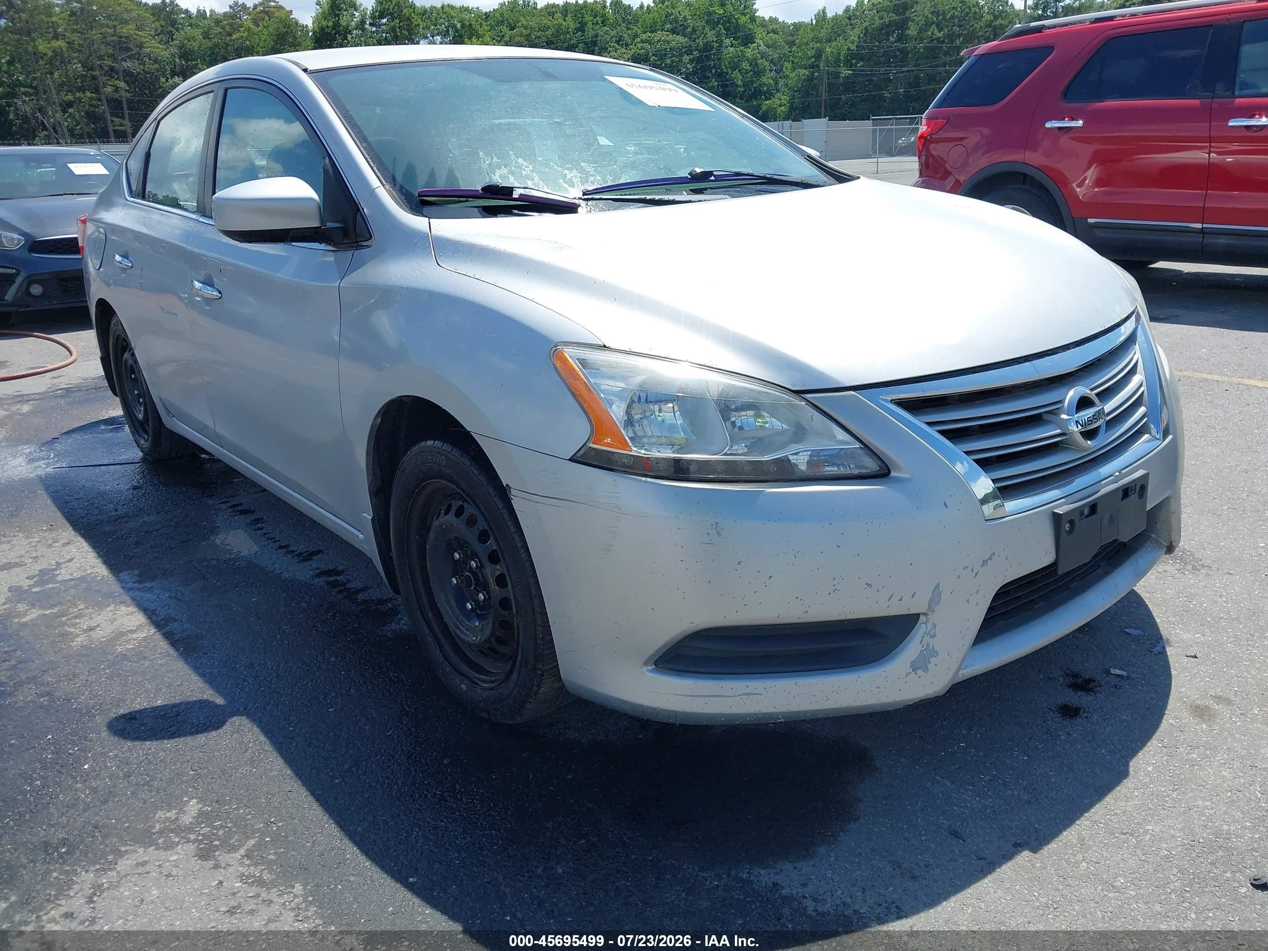 2014 Nissan Sentra Fe+ S/fe+ Sv/s/sl/sr/sv Gray vin: 3N1AB7AP9EY209787