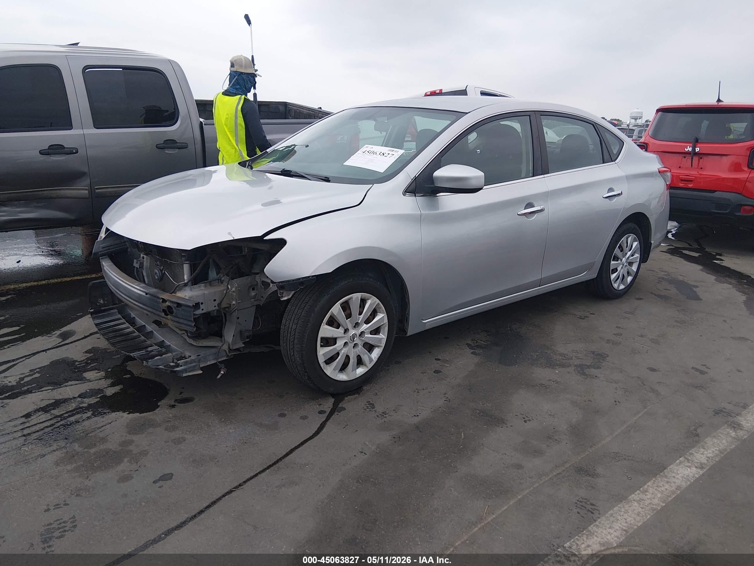 2014 Nissan Sentra Fe+ S/fe+ Sv/s/sl/sr/sv Silver vin: 3N1AB7AP9EY217727