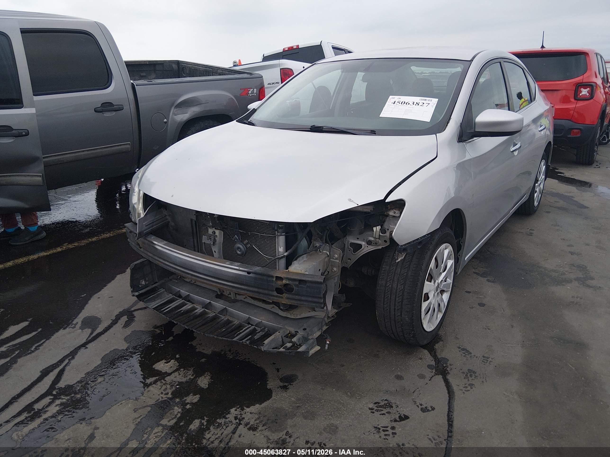 2014 Nissan Sentra Fe+ S/fe+ Sv/s/sl/sr/sv Silver vin: 3N1AB7AP9EY217727