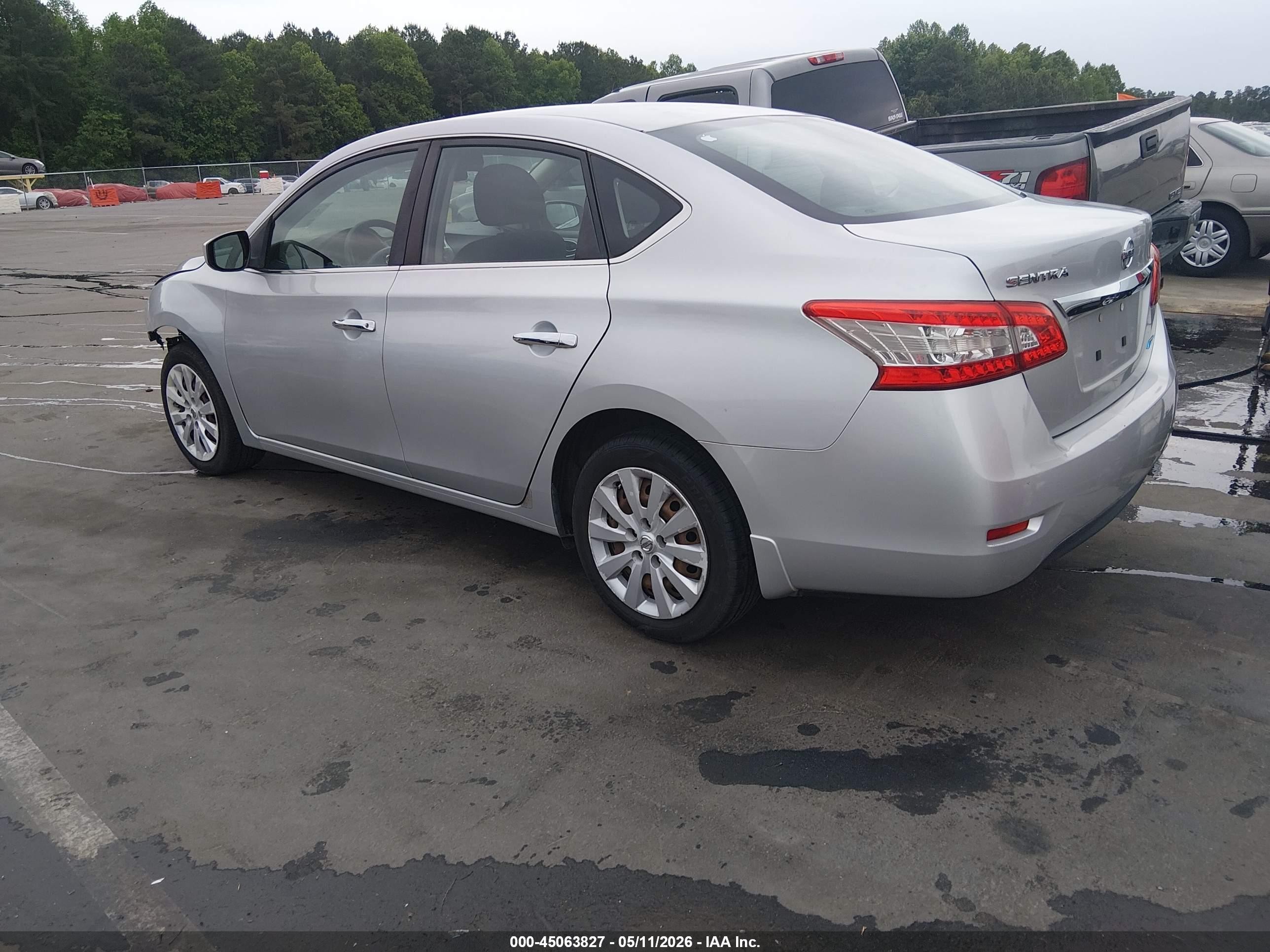 2014 Nissan Sentra Fe+ S/fe+ Sv/s/sl/sr/sv Silver vin: 3N1AB7AP9EY217727