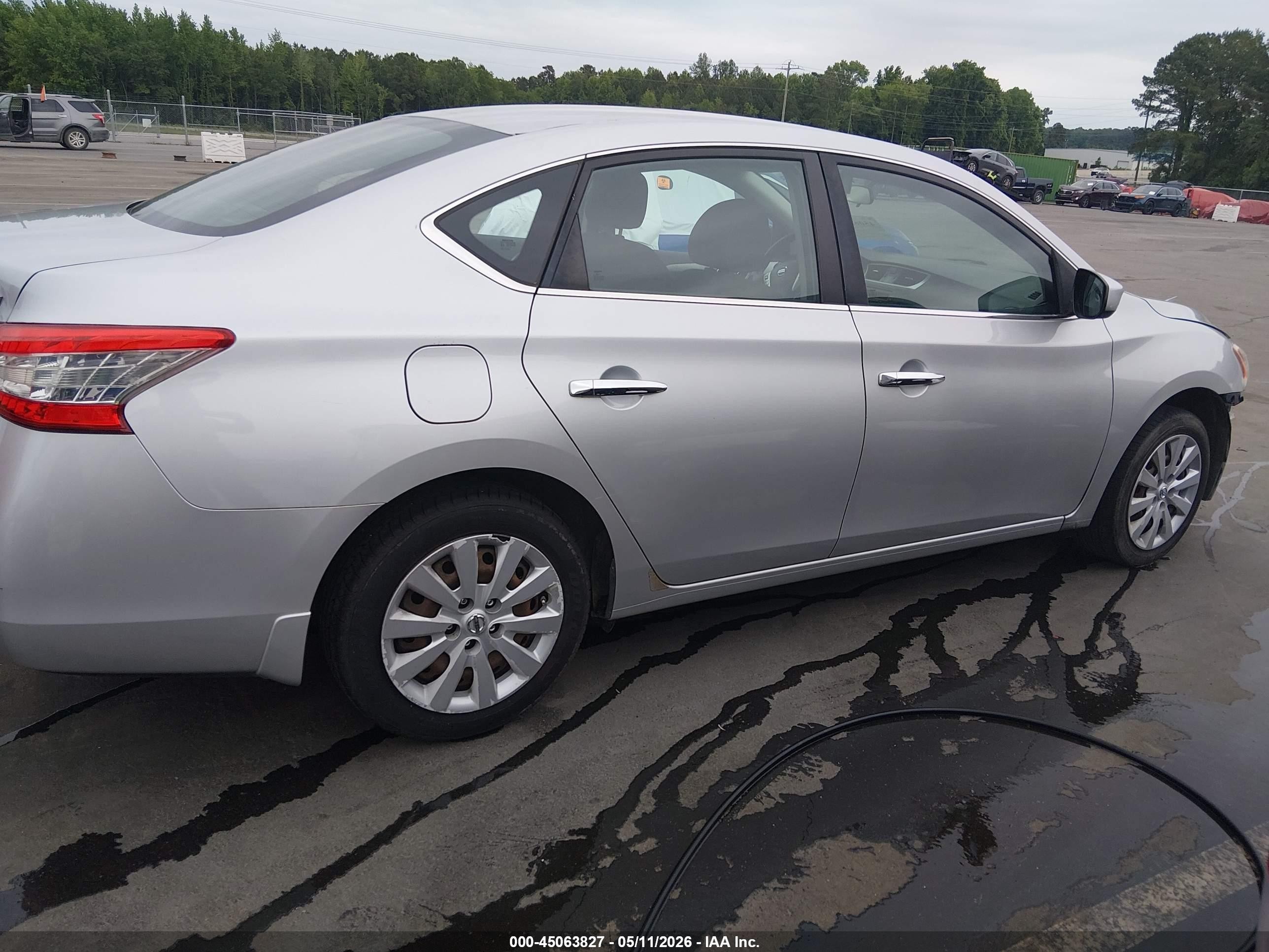 2014 Nissan Sentra Fe+ S/fe+ Sv/s/sl/sr/sv Silver vin: 3N1AB7AP9EY217727