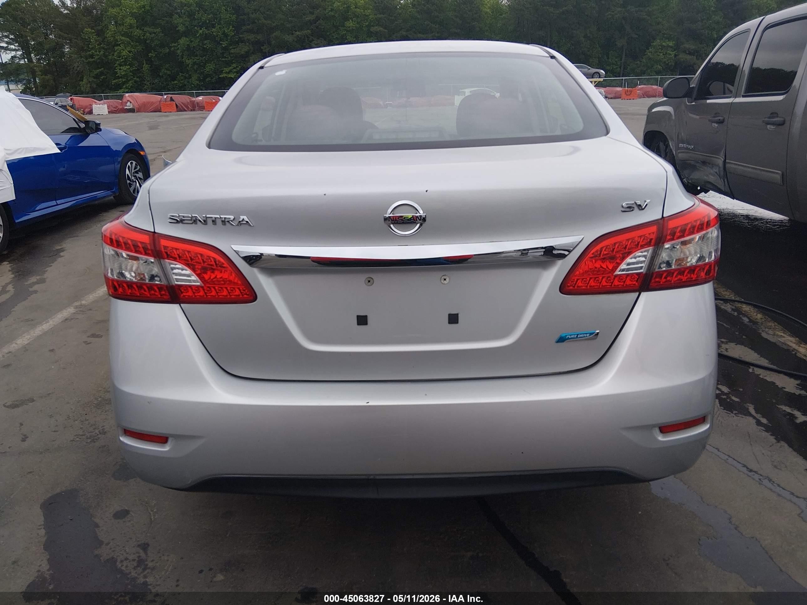 2014 Nissan Sentra Fe+ S/fe+ Sv/s/sl/sr/sv Silver vin: 3N1AB7AP9EY217727