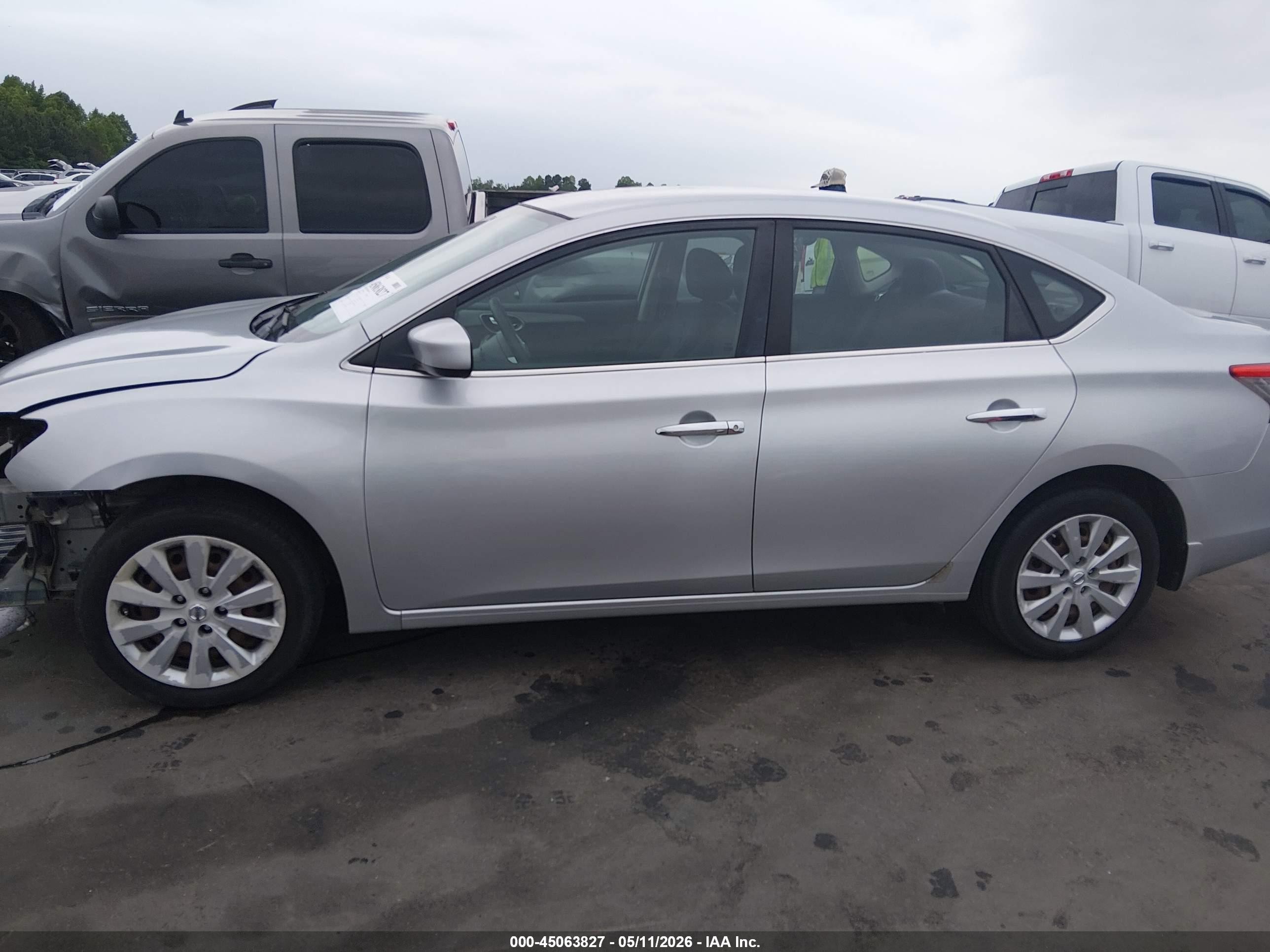 2014 Nissan Sentra Fe+ S/fe+ Sv/s/sl/sr/sv Silver vin: 3N1AB7AP9EY217727