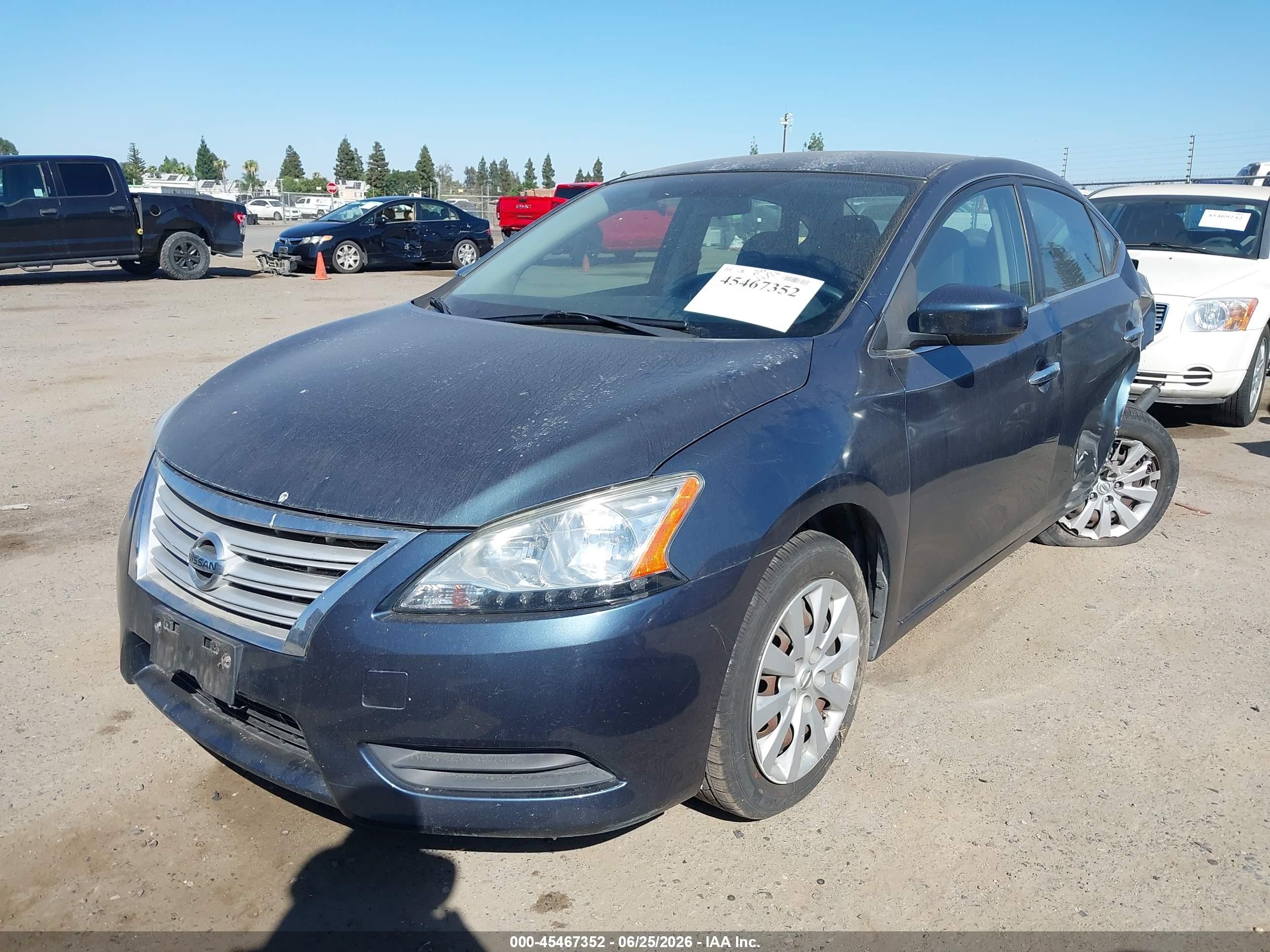 2014 Nissan Sentra Sv Dark Blue vin: 3N1AB7AP9EY221065