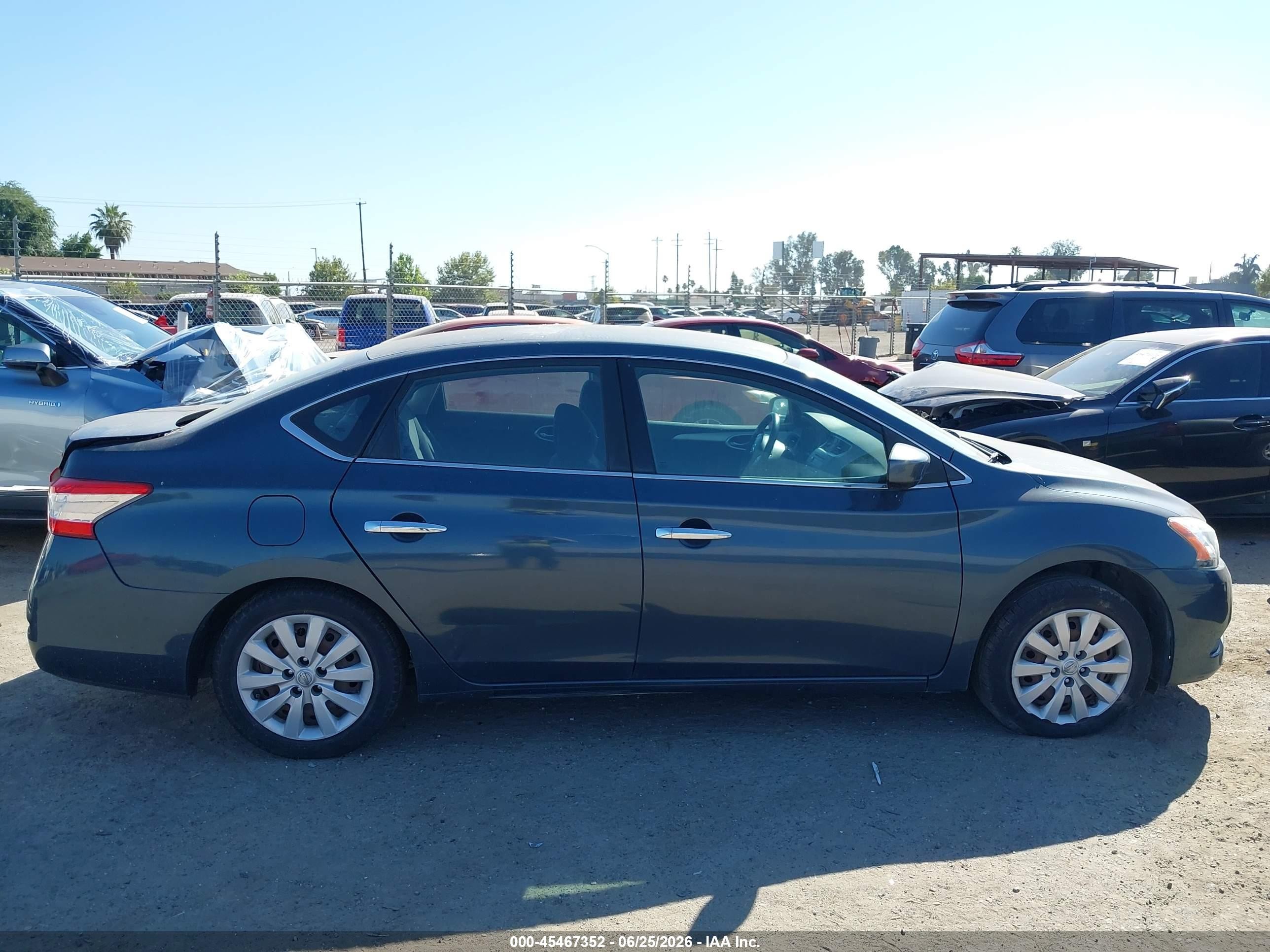 2014 Nissan Sentra Sv Dark Blue vin: 3N1AB7AP9EY221065