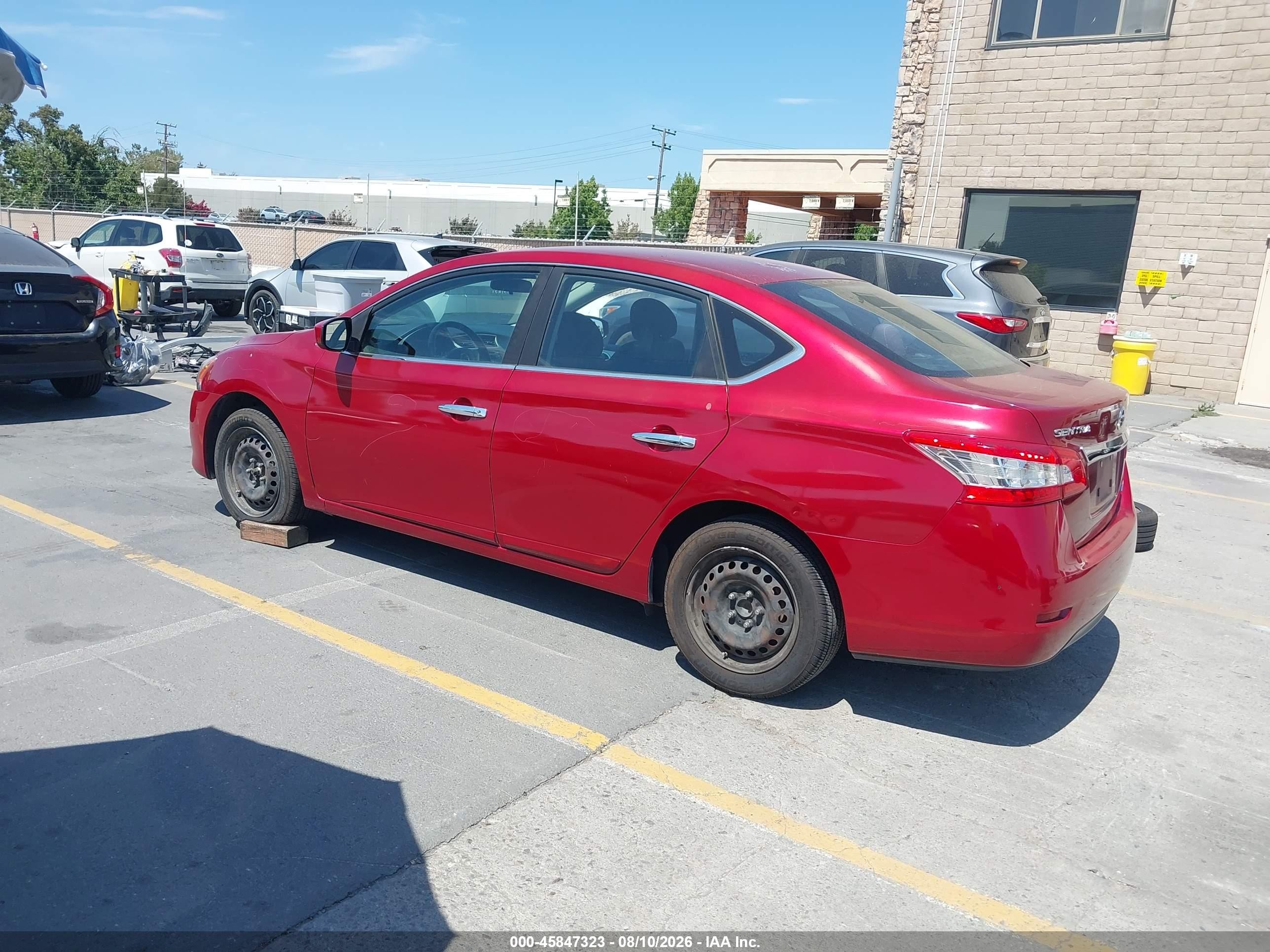 2014 Nissan Sentra S Red vin: 3N1AB7AP9EY242076