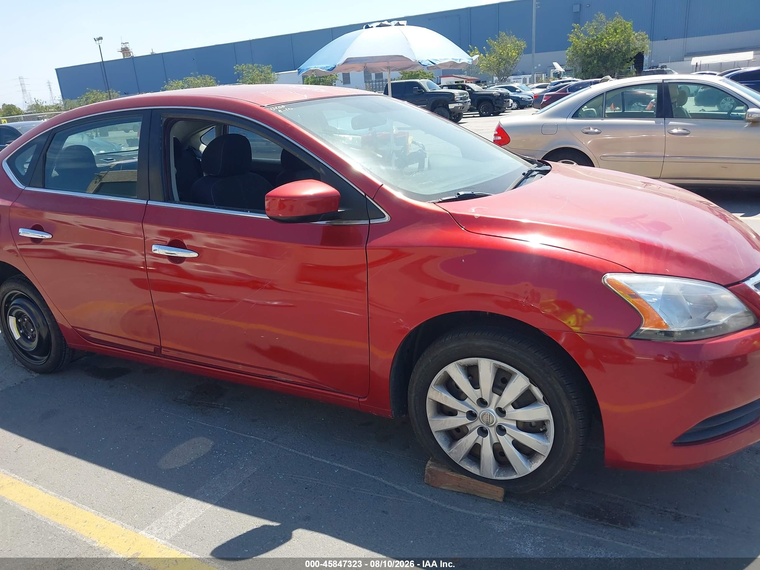 2014 Nissan Sentra S Red vin: 3N1AB7AP9EY242076