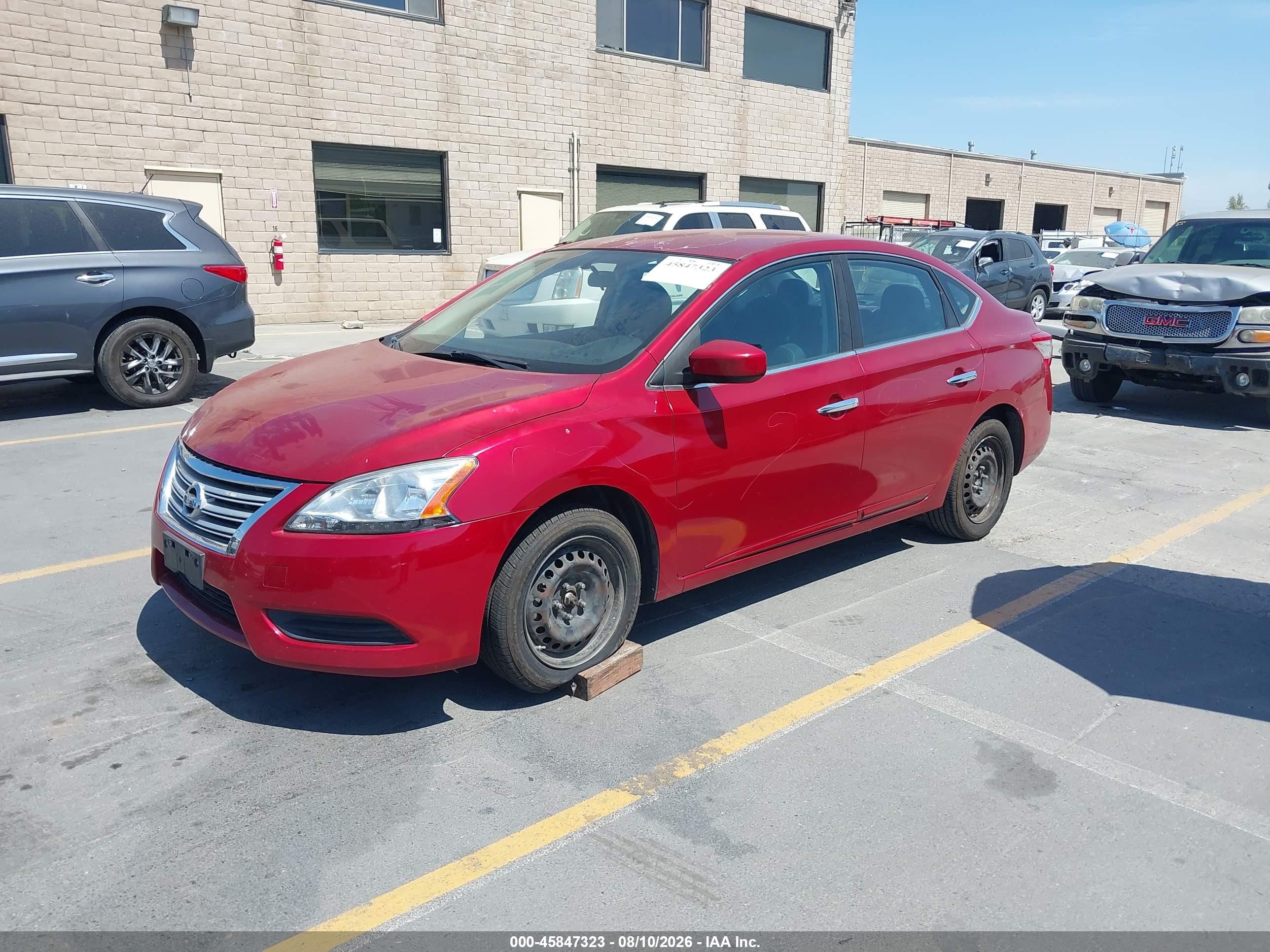 2014 Nissan Sentra S Red vin: 3N1AB7AP9EY242076