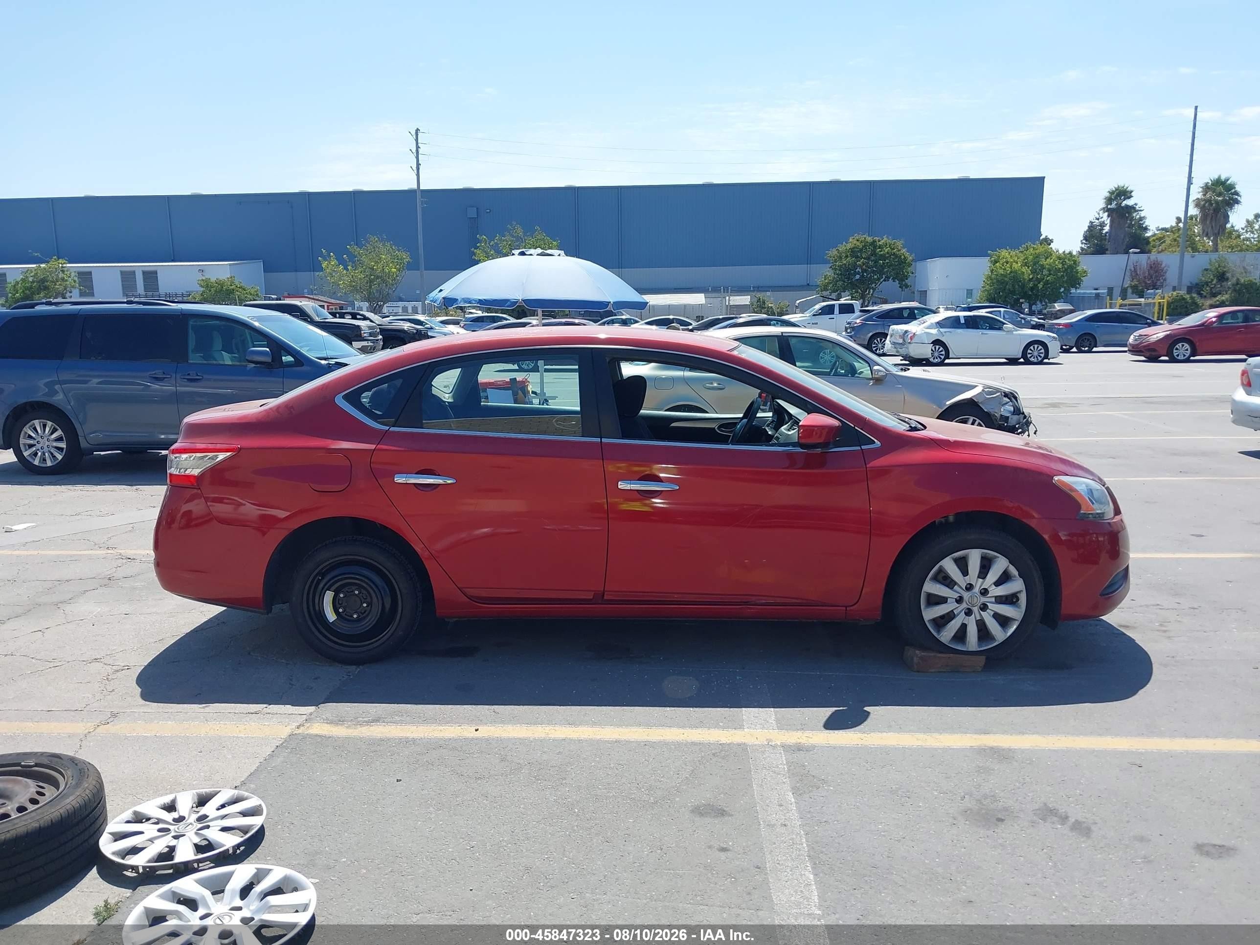 2014 Nissan Sentra S Red vin: 3N1AB7AP9EY242076